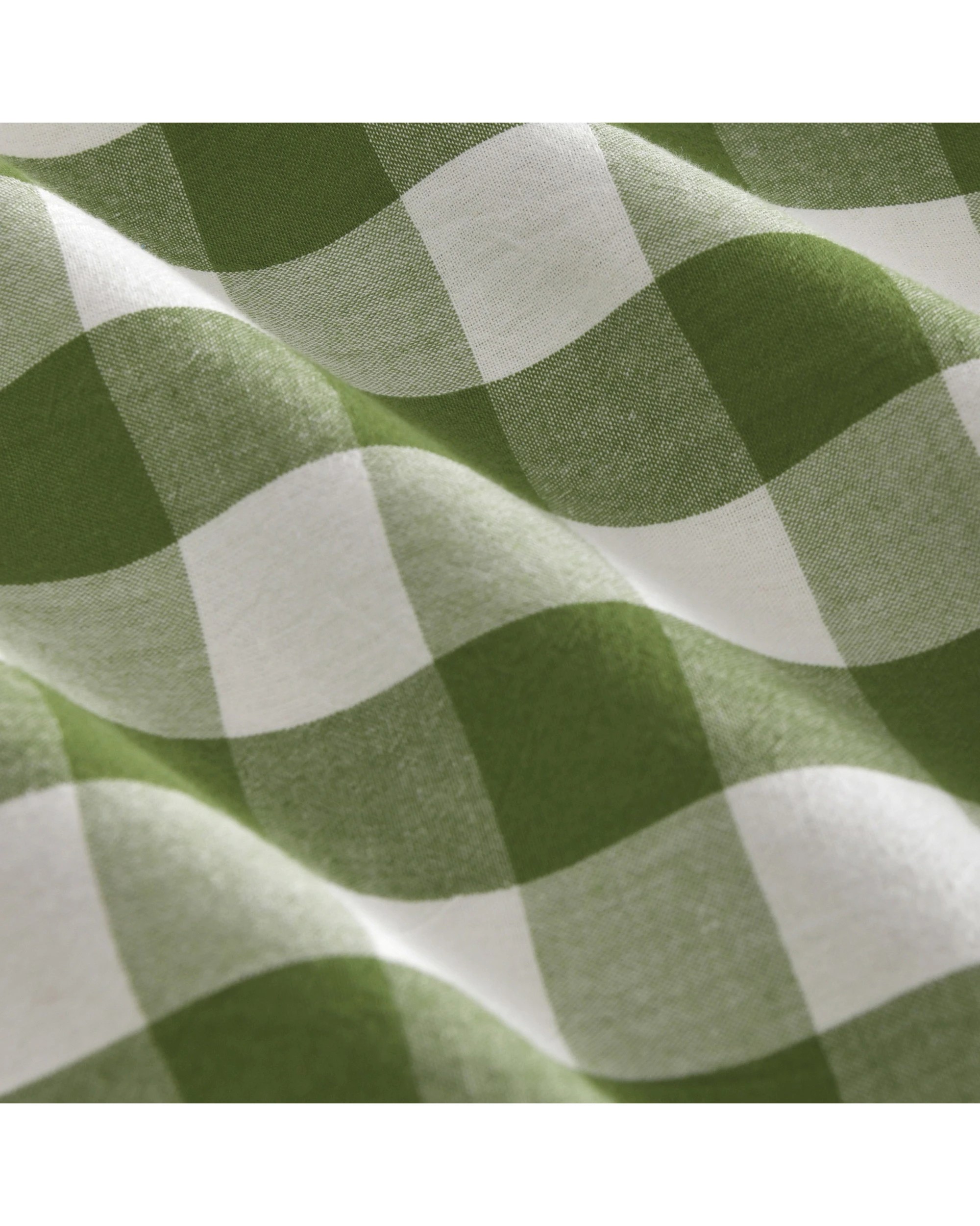 3 Dreamaker Lola Yarn Dyed Washed Cotton Gingham Quilt Cover Set - Super King Bed - Olive, 3 of 6