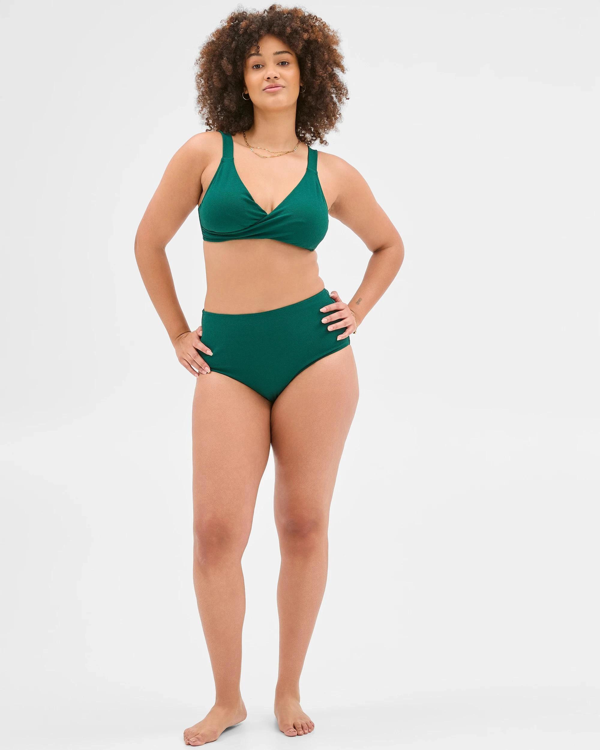 1 Target High Waisted Textured Bikini Briefs - Shape Your Body BOTANIC, 1 of 10