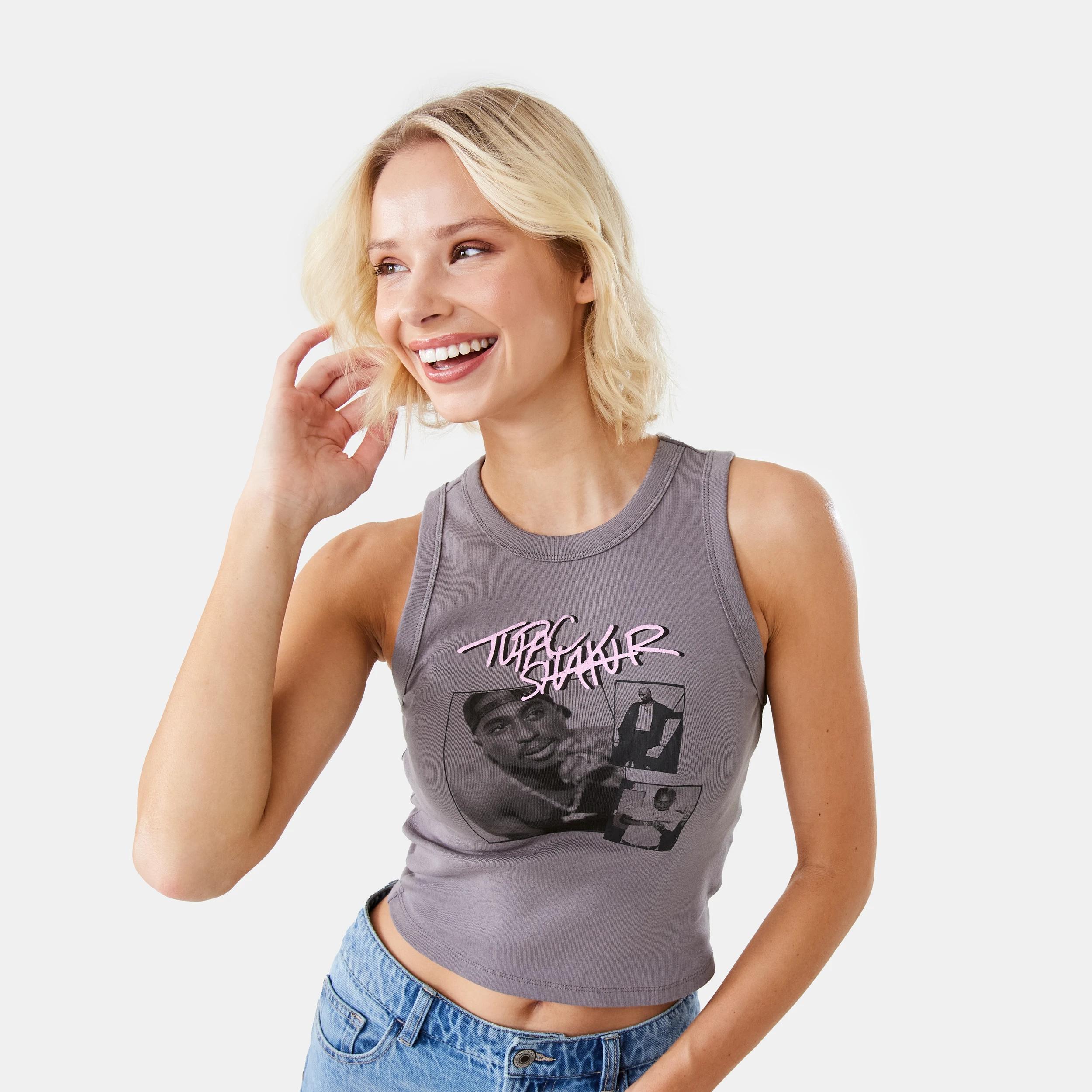 1 Tupac License Sleeveless Crop Tank TUPAC ALLOY, 1 of 6