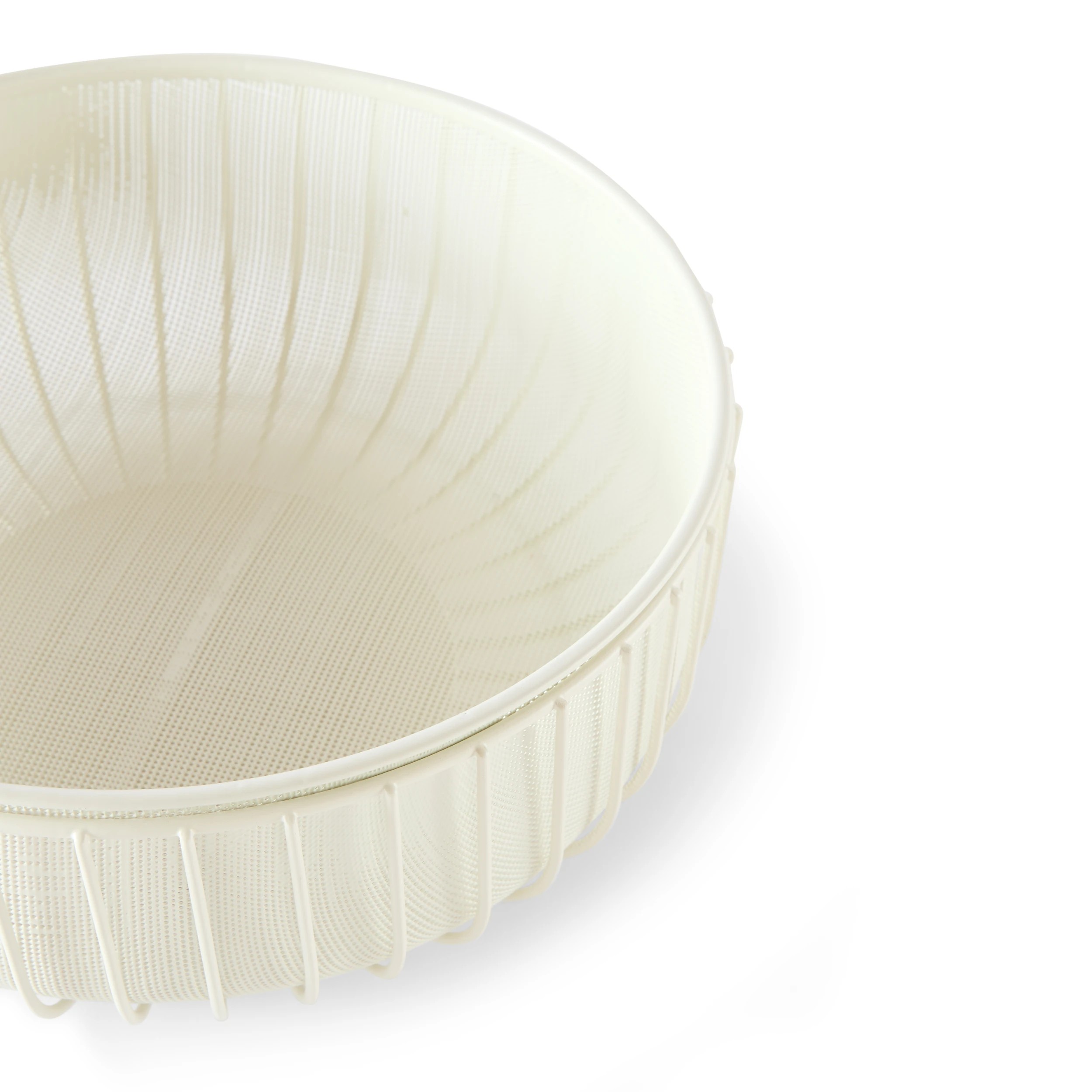 6 3 Piece Metal and Wood Fruit Bowl - White, 6 of 8