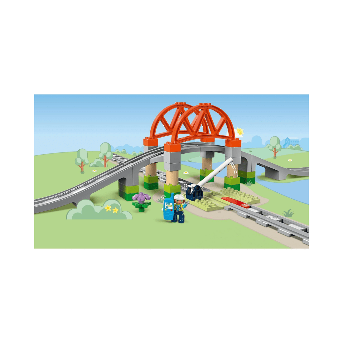 9 The LEGO Group LEGO DUPLO Town Train Bridge and Tracks Expansion Set - 10426, 9 of 10