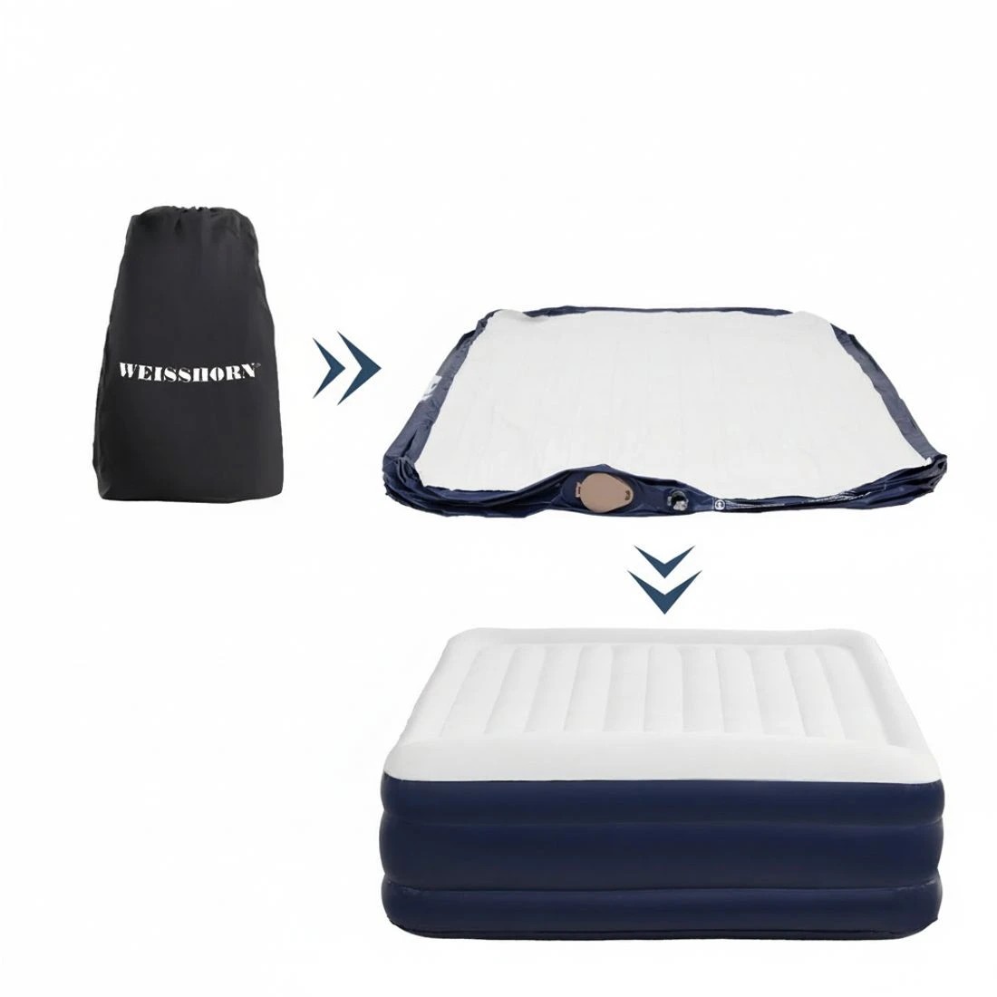 6 Weisshorn Air Mattress Double Inflatable Bed 46cm Air bed - Double Bed - Multi, 6 of 6