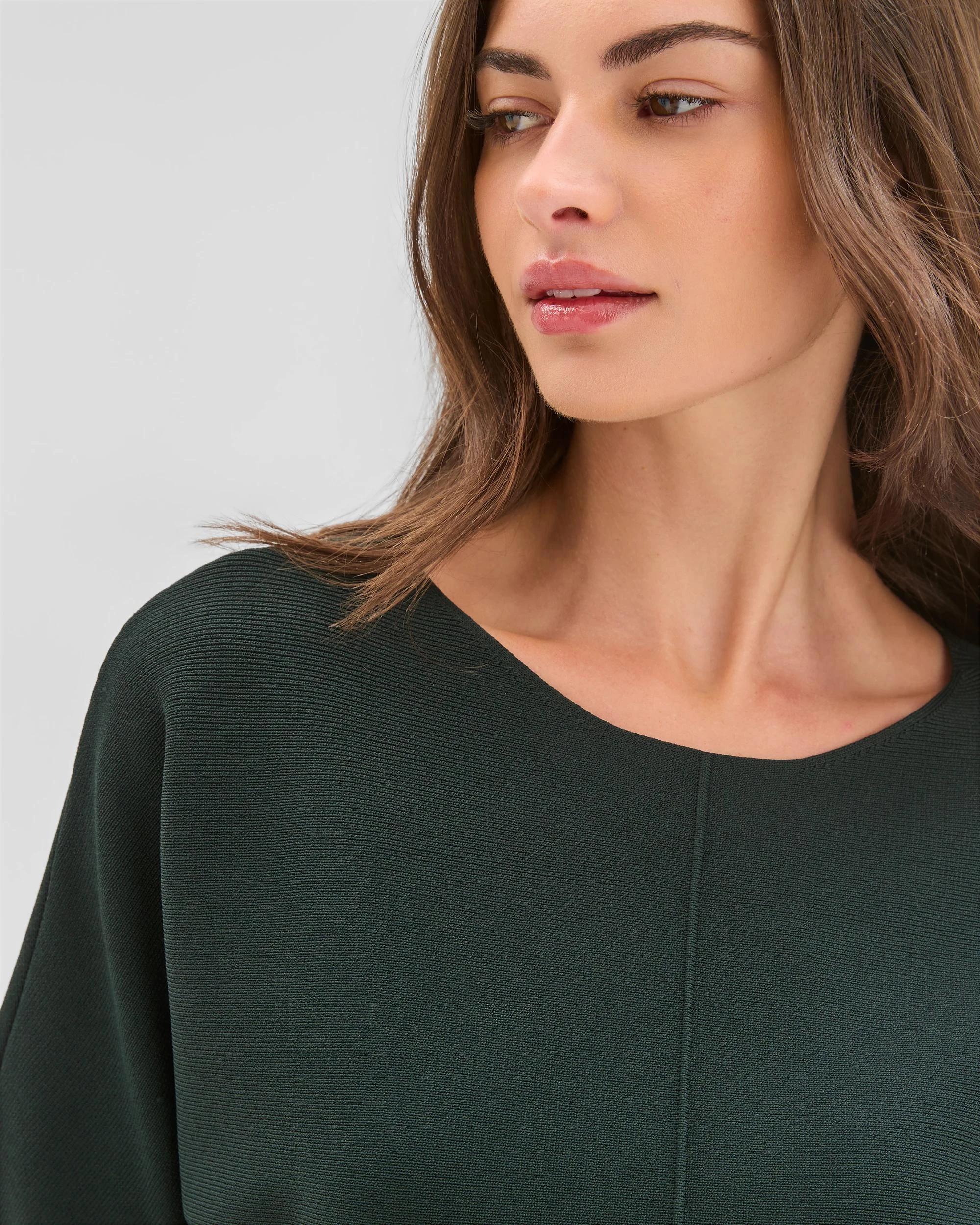 4 Target Petites Petites Short Sleeve Crepe Knit Top MIDNIGHT JADE, 4 of 5