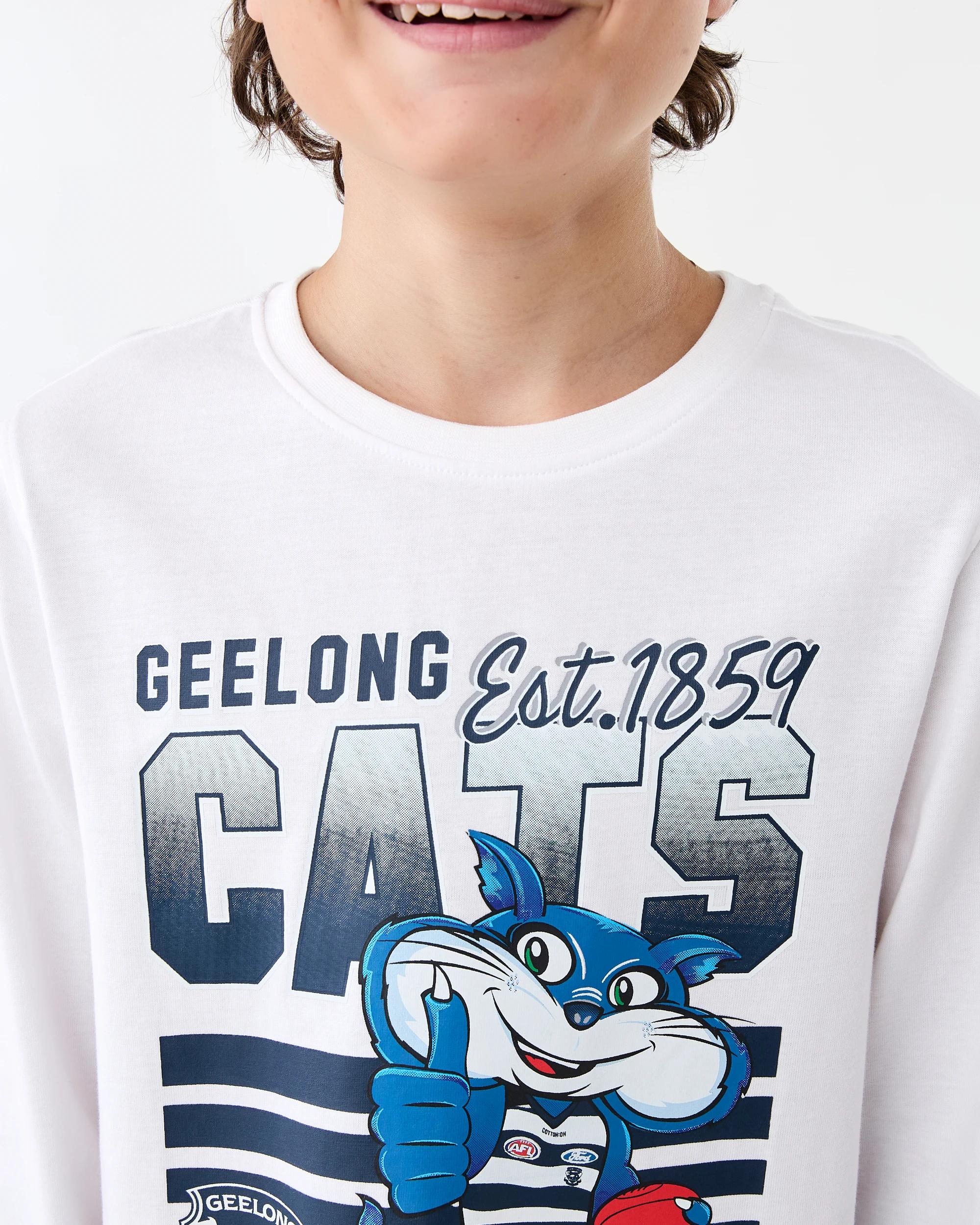 4 Official AFL Kids Pyjama Set Geelong, 4 of 7