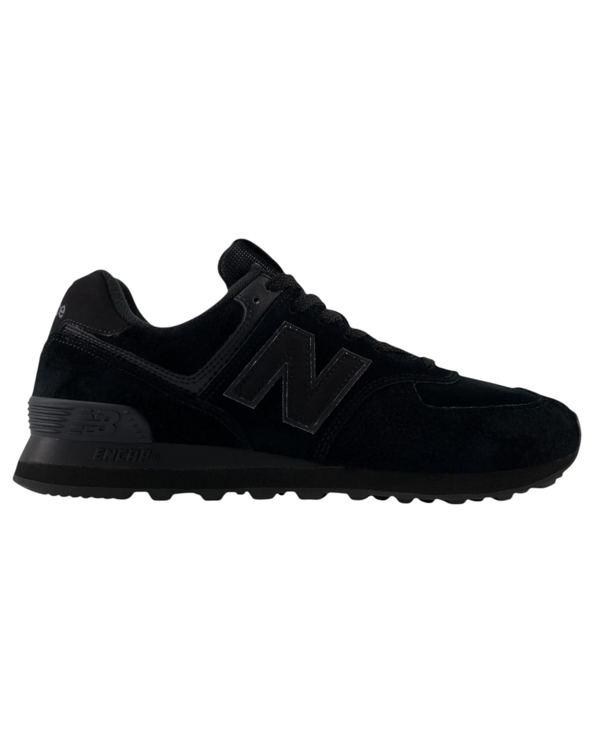 1 New Balance Mens 574 Black Athletic Shoes BLACK, 1 of 6