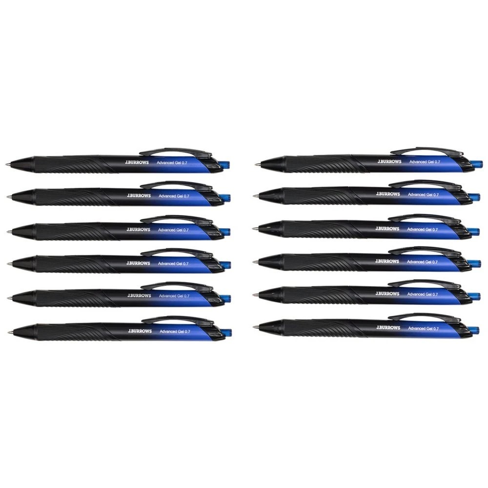 2 J.Burrows Retractable Advanced Gel Pen Blue 12 Pack, 2 of 4