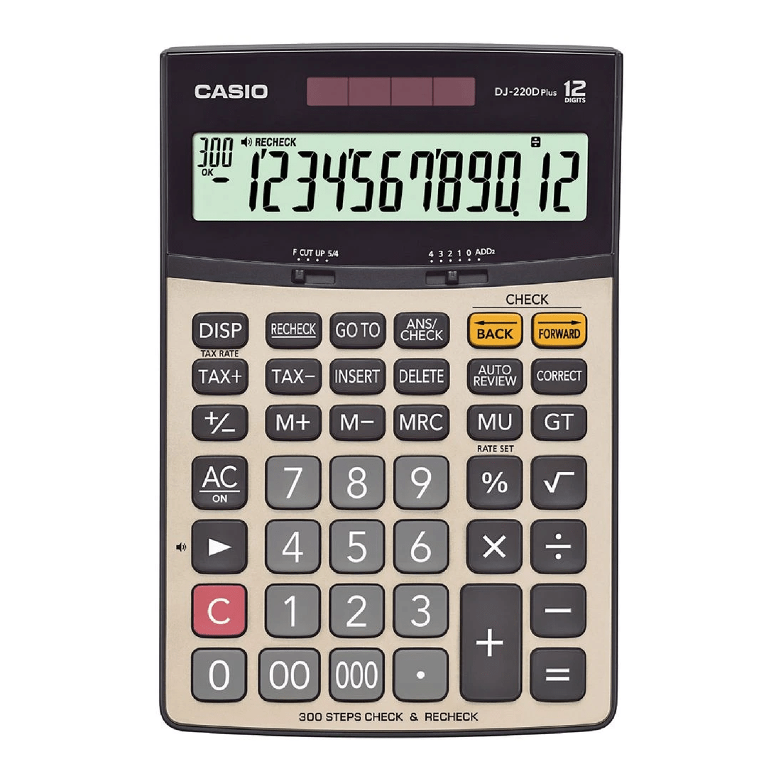 1 Casio 12 Digit Heavy Duty Desktop Calculator DJ-200D, 1 of 3