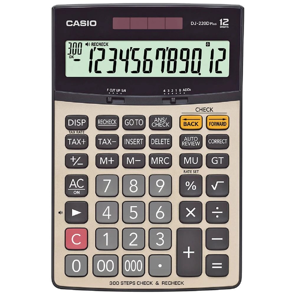 1 Casio 12 Digit Heavy Duty Desktop Calculator DJ-200D, 1 of 3