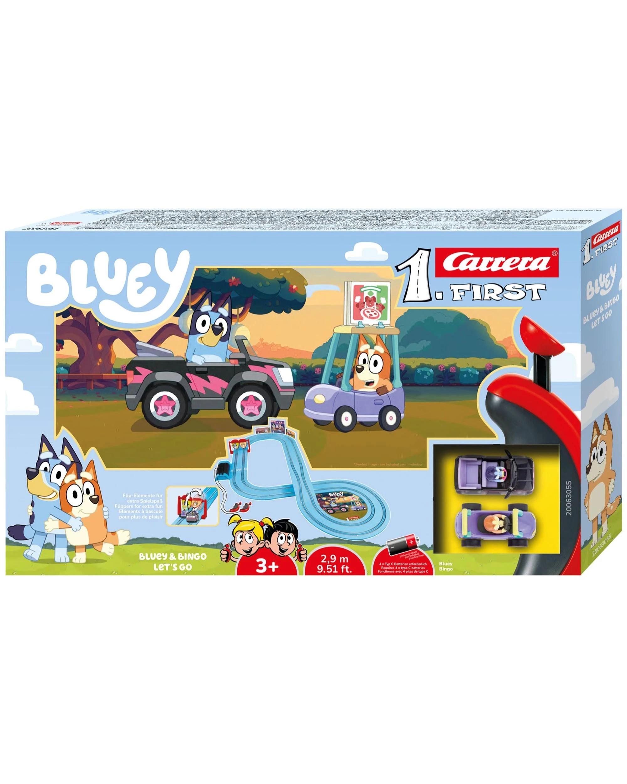 1 Carrera First Bluey and Bingo Let's Go Race 2.9 Metre Battery Set, 1 of 6