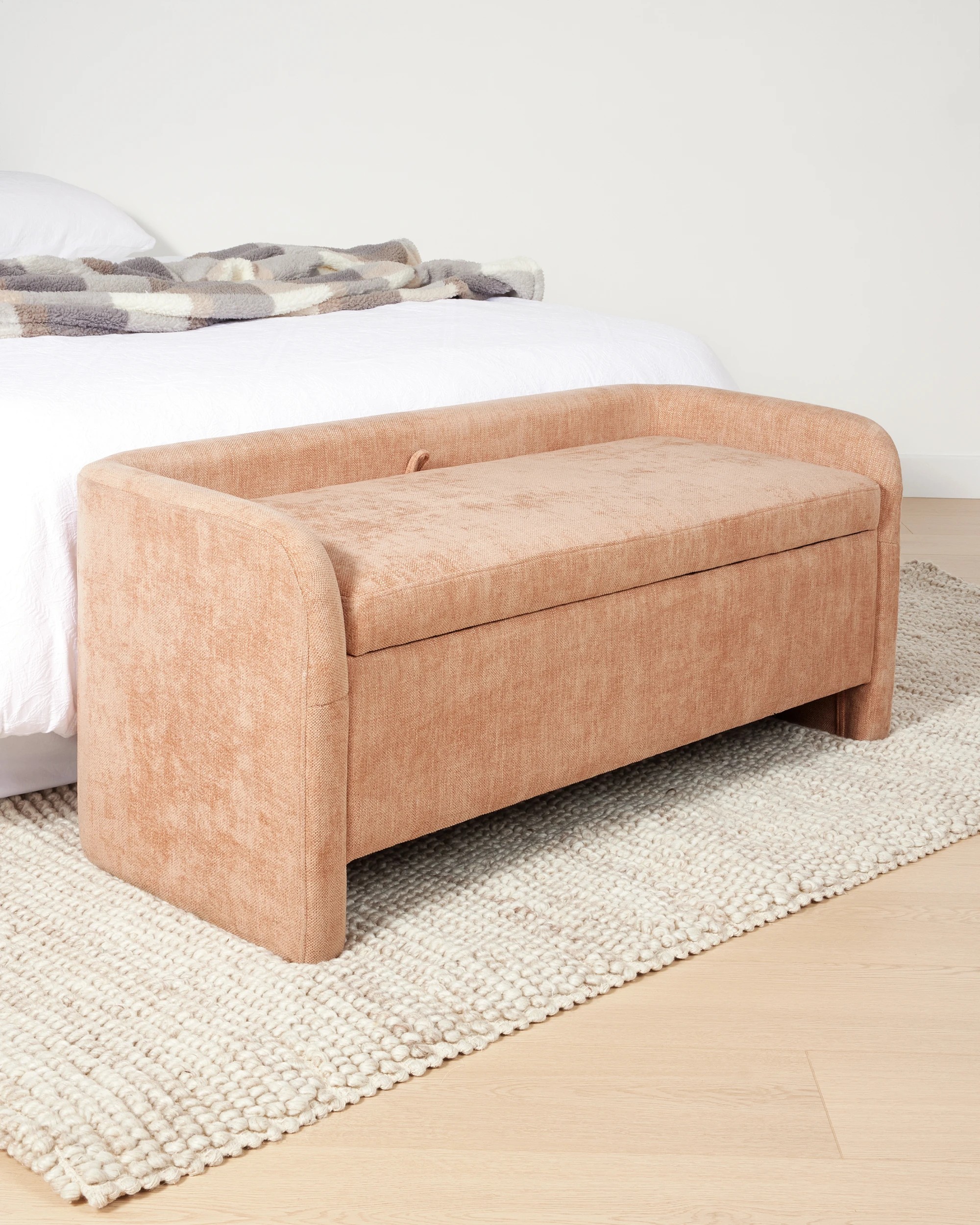 1 Lulu Storage Bench - Pink, 1 of 9