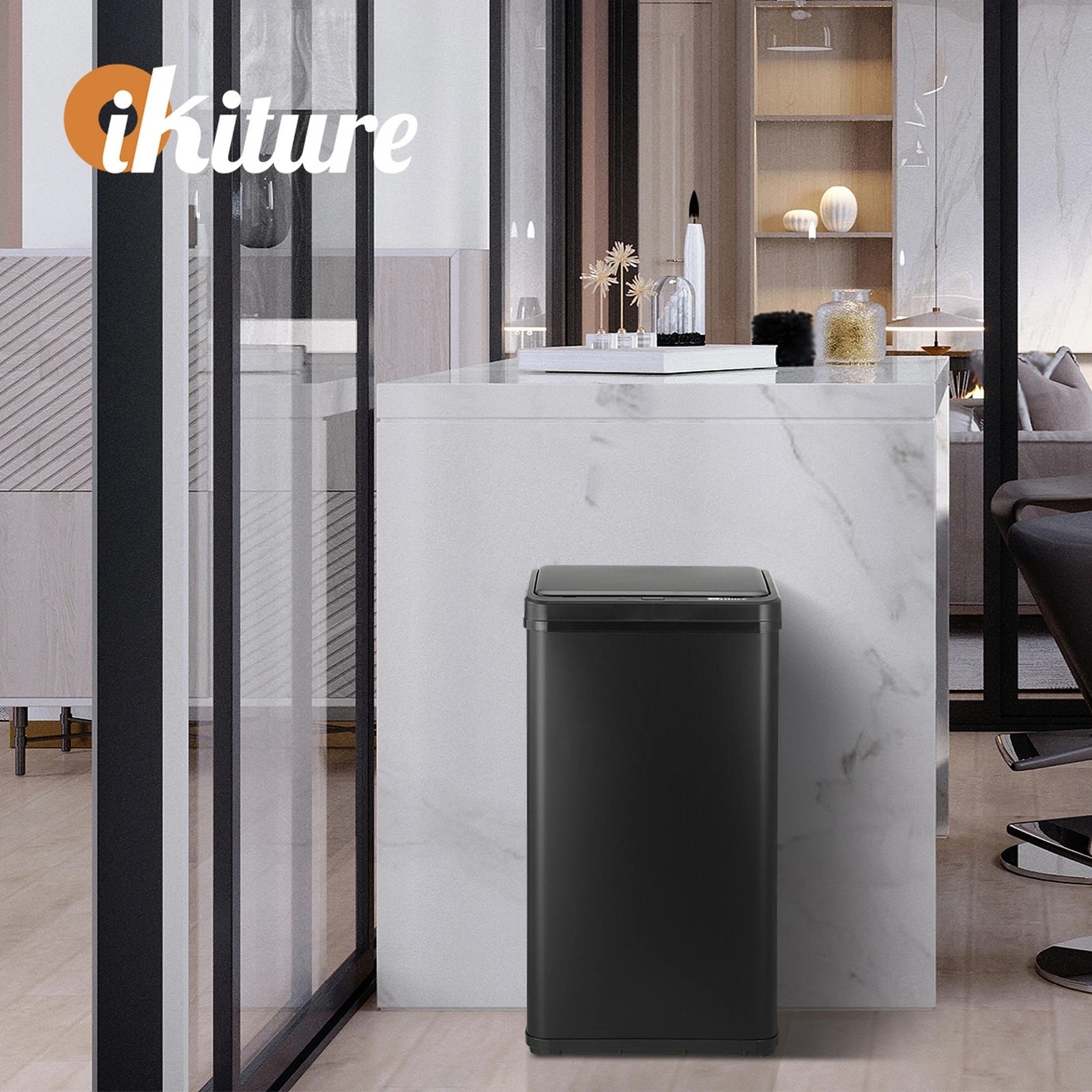 6 Oikiture 40l Motion Sensor Rubbish Bin
 - Black, 6 of 10