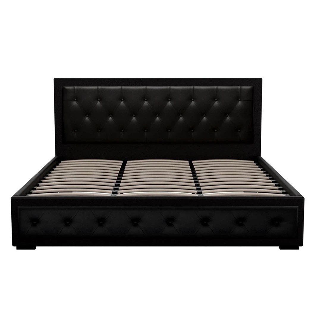 4 Artiss Bed Frame King Size Gas Lift  TIYO - Black, 4 of 8