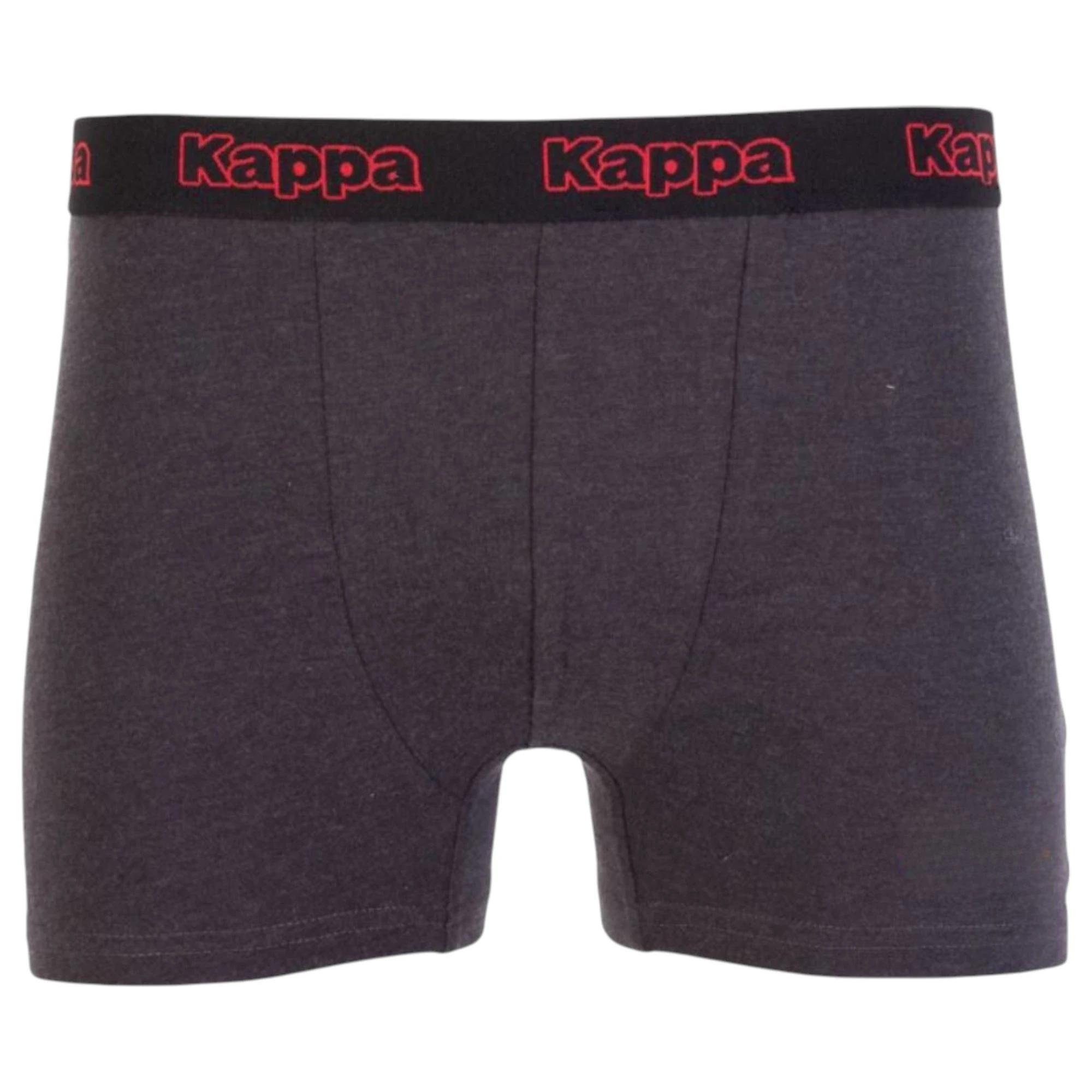 2 Kappa 2 x Mens Anthracite/ Grey Trunks Boxer Shorts Underwear ANTHRACITE/GREY, 2 of 3