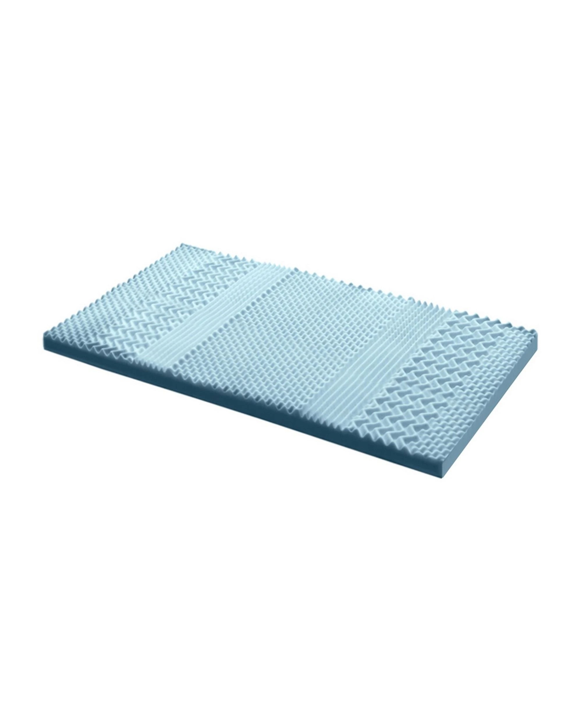 1 Giselle Memory Foam Mattress Topper 7-zone 8cm King Single
 - Blue, 1 of 3