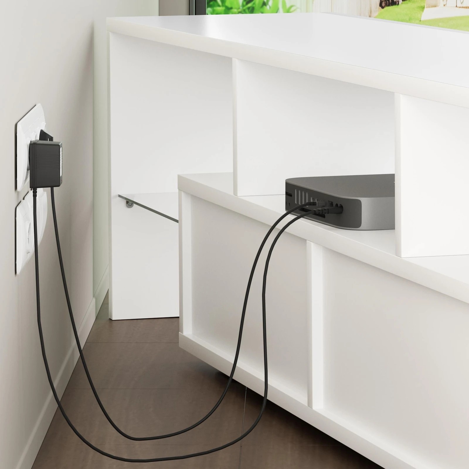 4 Alfordson Entertainment Unit 180cm TV Stand LED Light Storage Gloss - White, 4 of 10