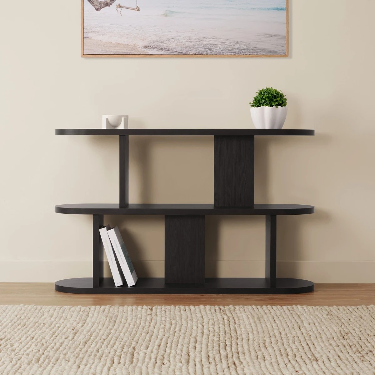 1 3 Tier Bookshelf - Black, 1 of 6