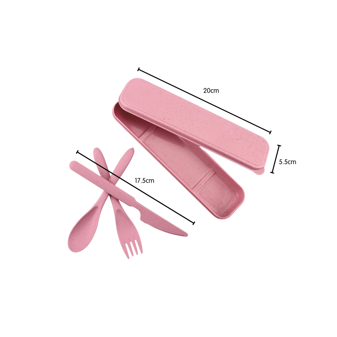 2 Durmaz Wheat Straw Travel Cutlery Set with Case, 2 of 3