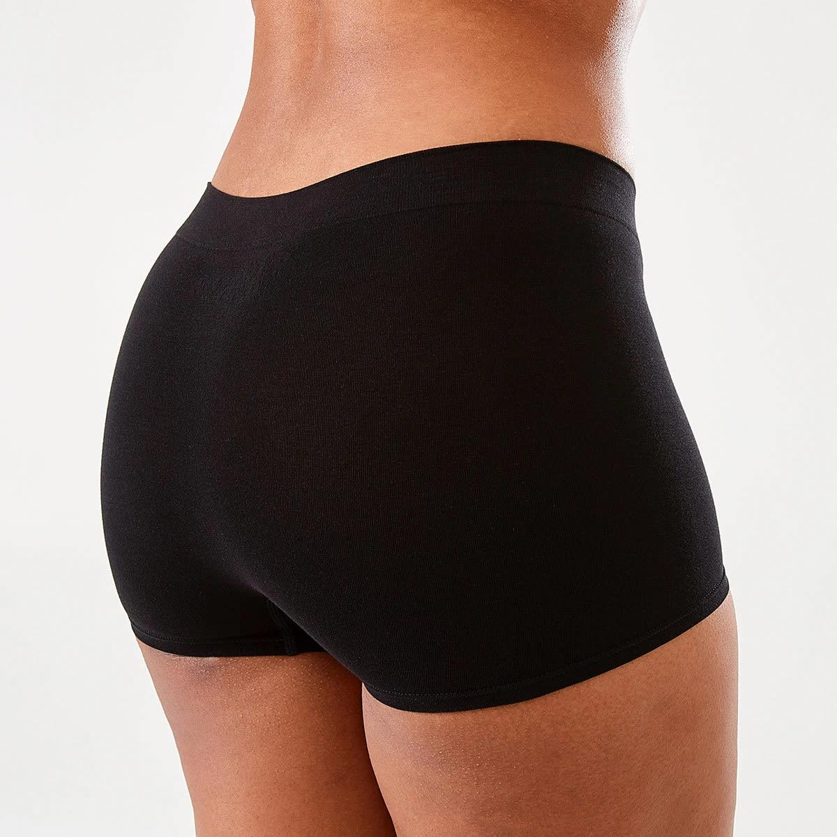 5 3 Pack Seamfree Cotton Boyleg Briefs BLACK, 5 of 6