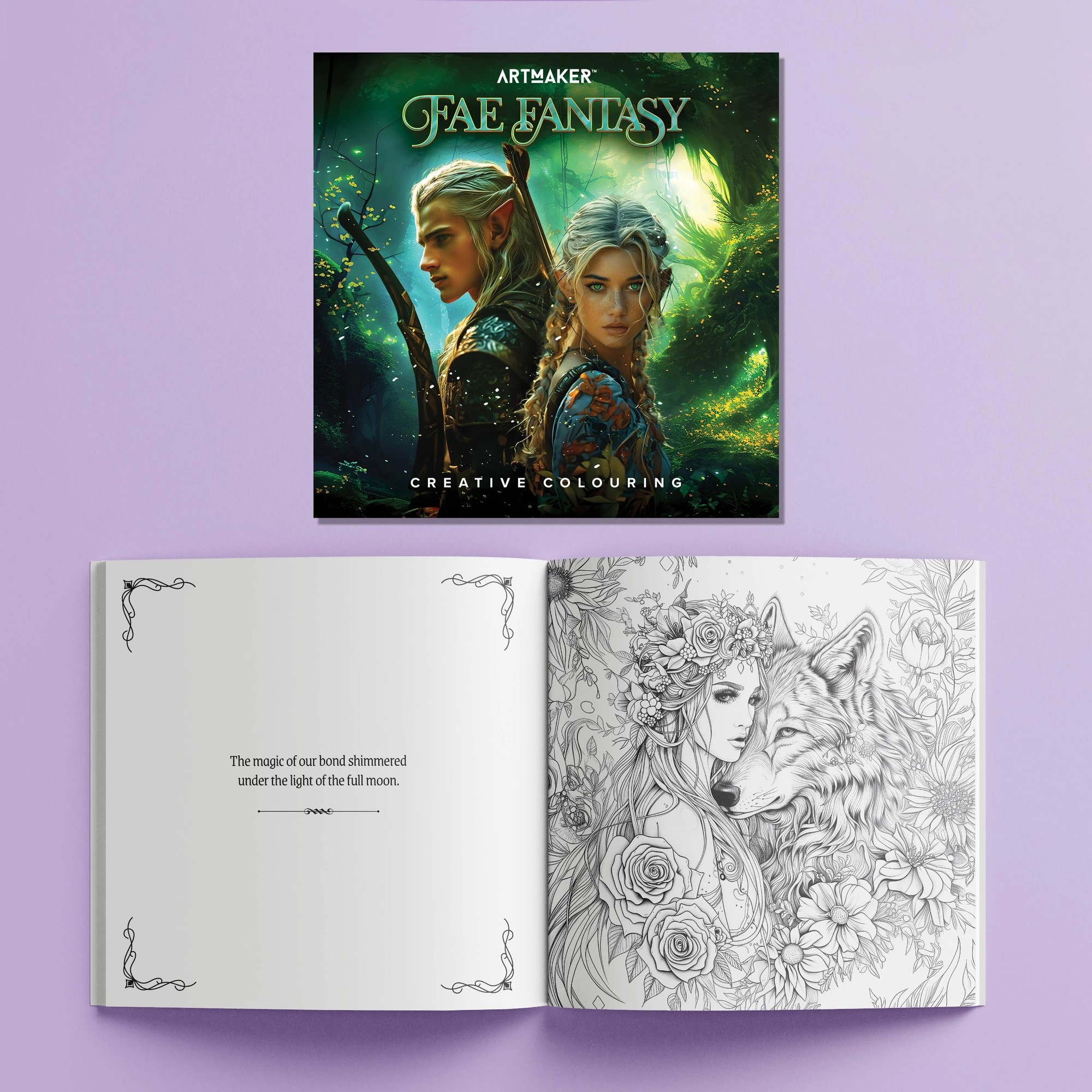 6 Art Maker Ultimate Romantasy Colouring Kit - Book, 6 of 7