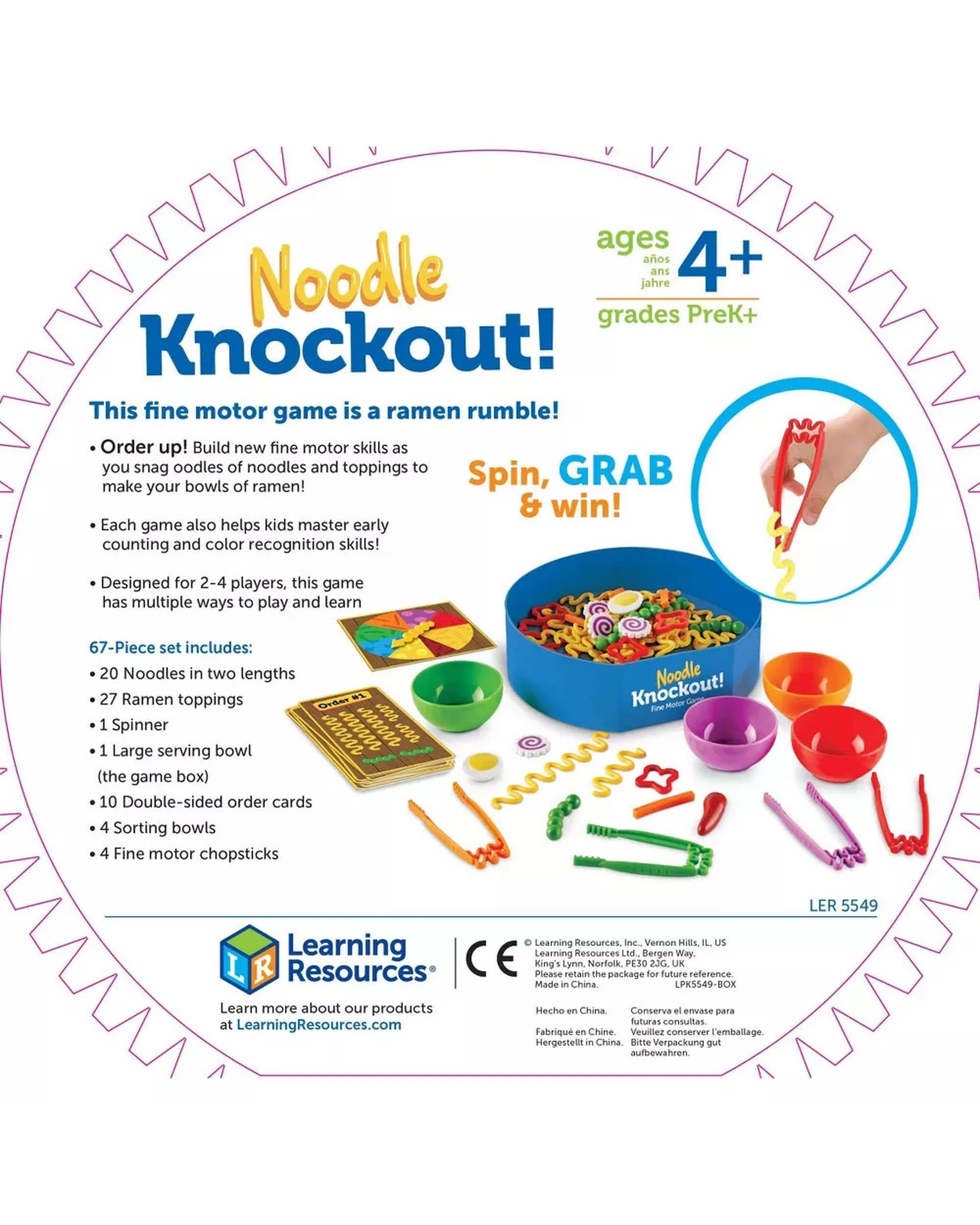 6 Learning Resources Noodle Knockout Fine Motor Game, 6 of 6