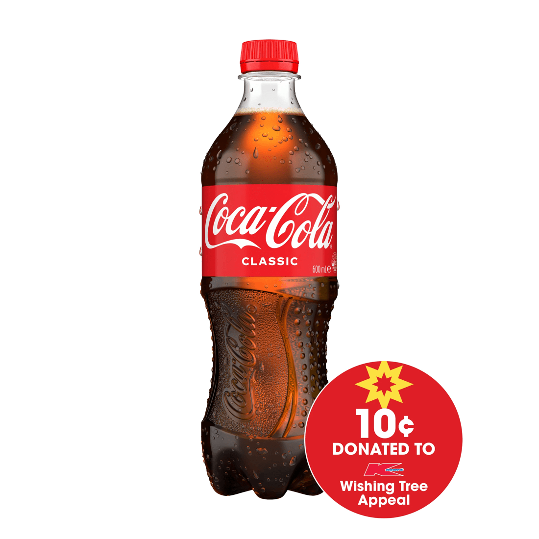 1 Coca-Cola Classic Soft Drink Bottle 600ml, 1 of 3