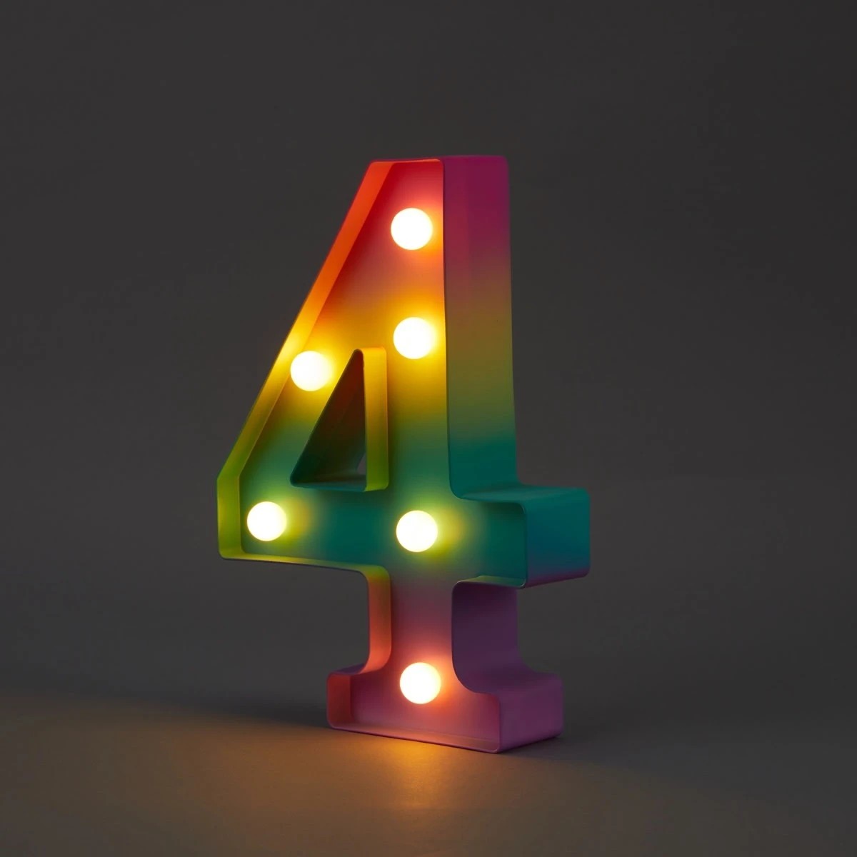1 Ombre Light Up Number - 4, 1 of 5