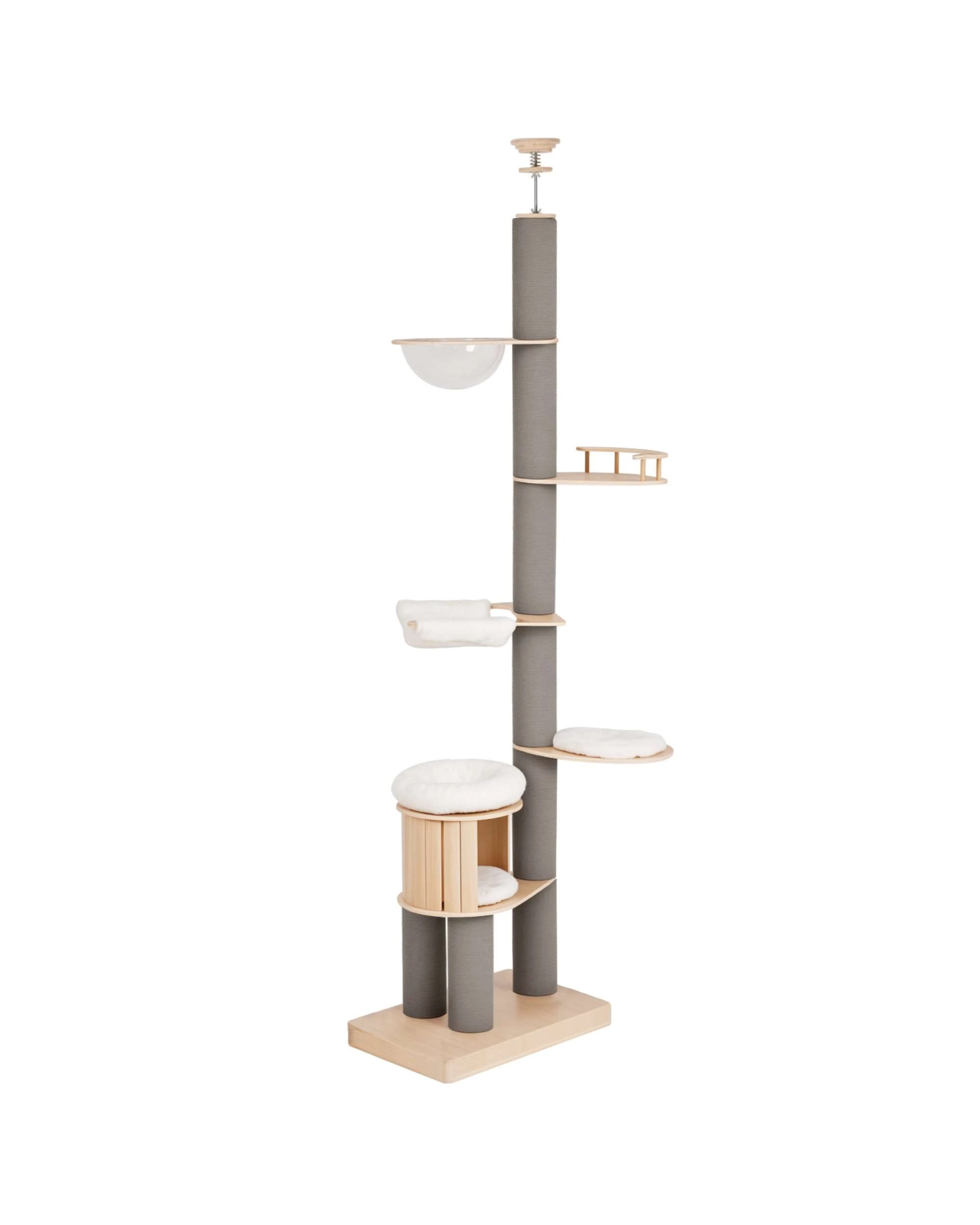2 Advwin Floor to Ceiling Cat Tree Wood Tower Scratching, 2 of 7