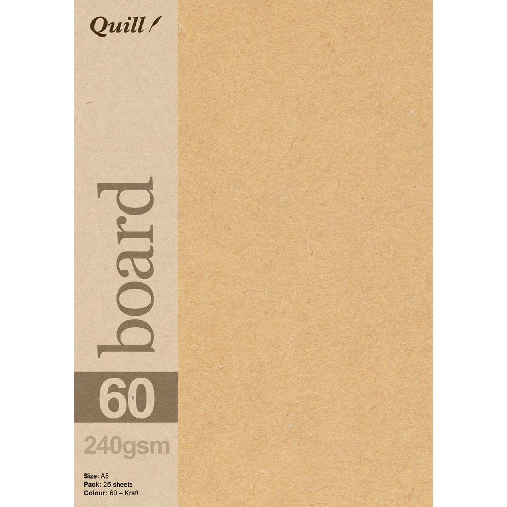 1 Quill A5 240gsm Kraft Board 25 Pack, 1 of 1