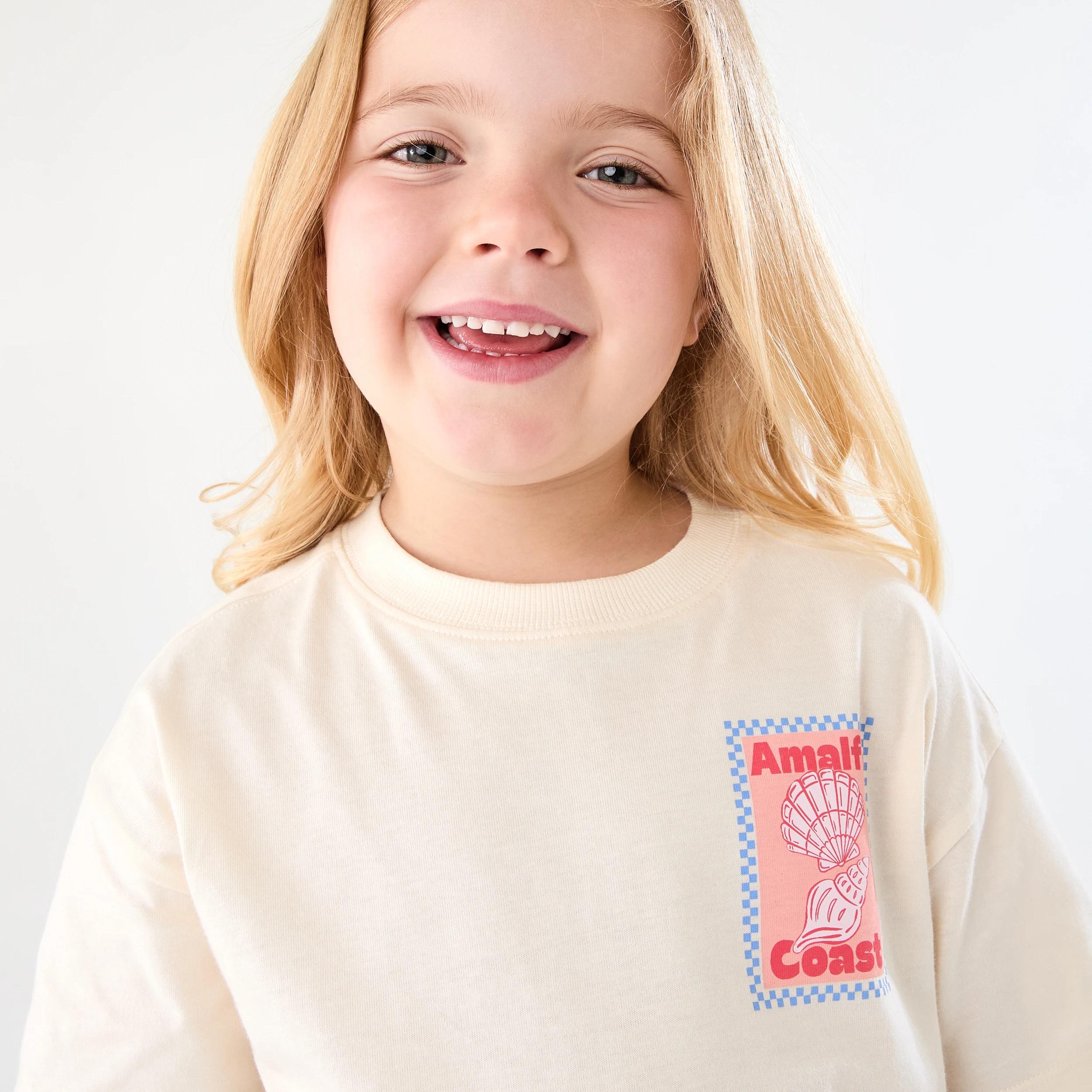 3 Short Sleeve Oversized Applique T-shirt Bge Amalfi, 3 of 7