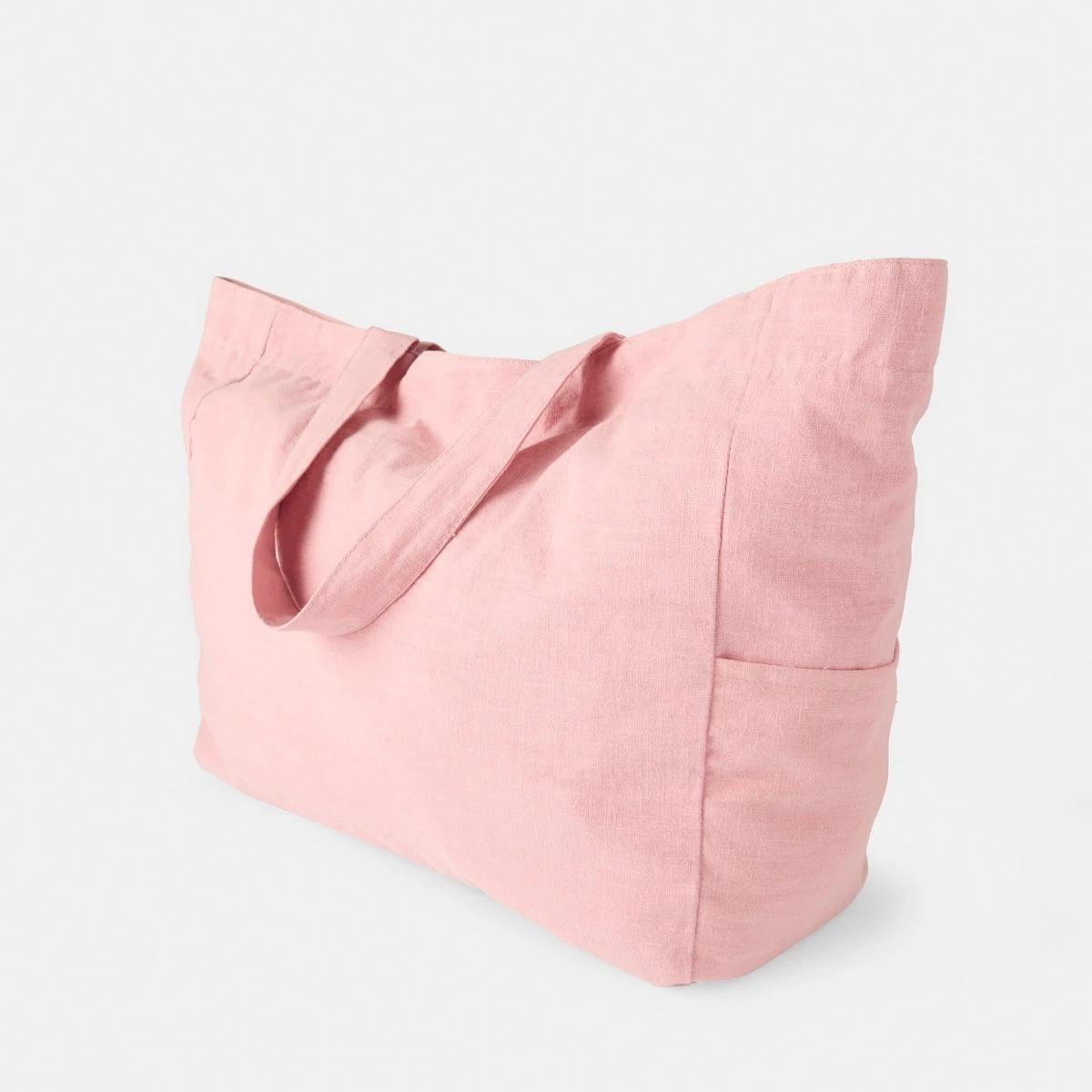 3 Oversized Tote Bag Pink Blush, 3 of 5