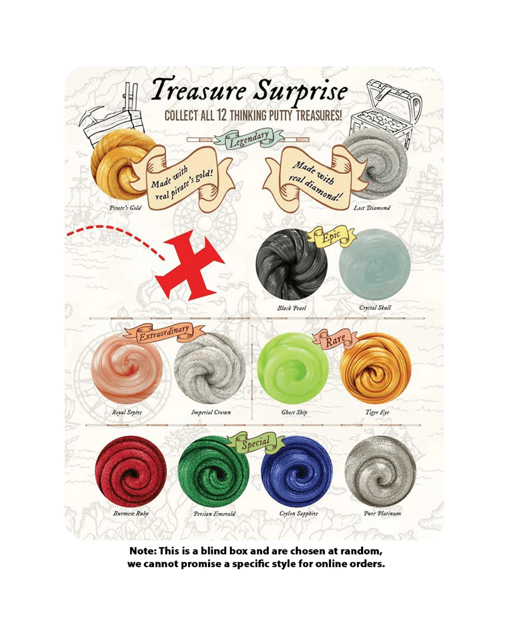 2 Treasure Surprise Crazy Aarons Thinking Putty, 2 of 3
