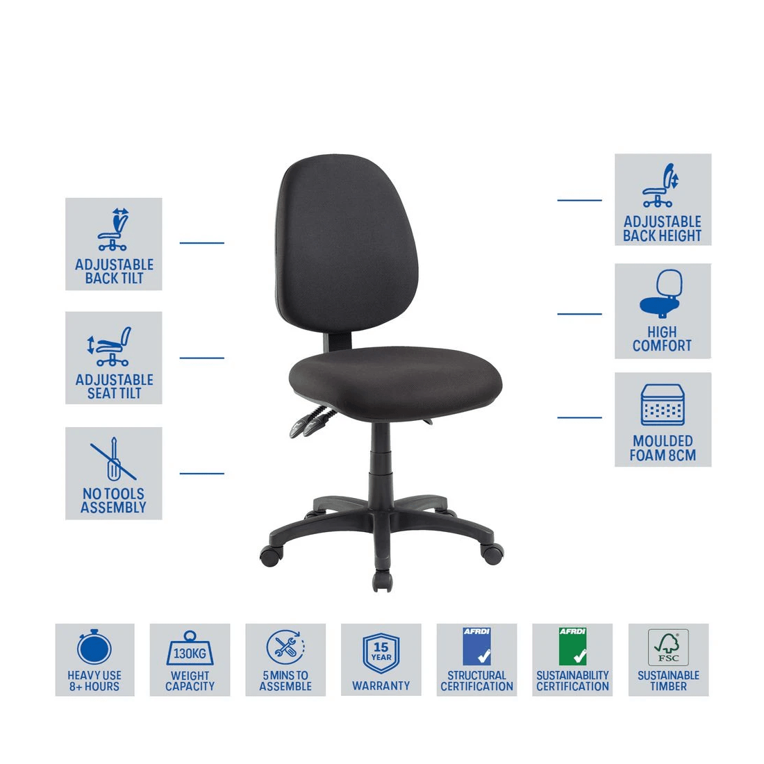 2 Pago Matrix II Plus Heavy-Duty Ergonomic Chair Black, 2 of 9