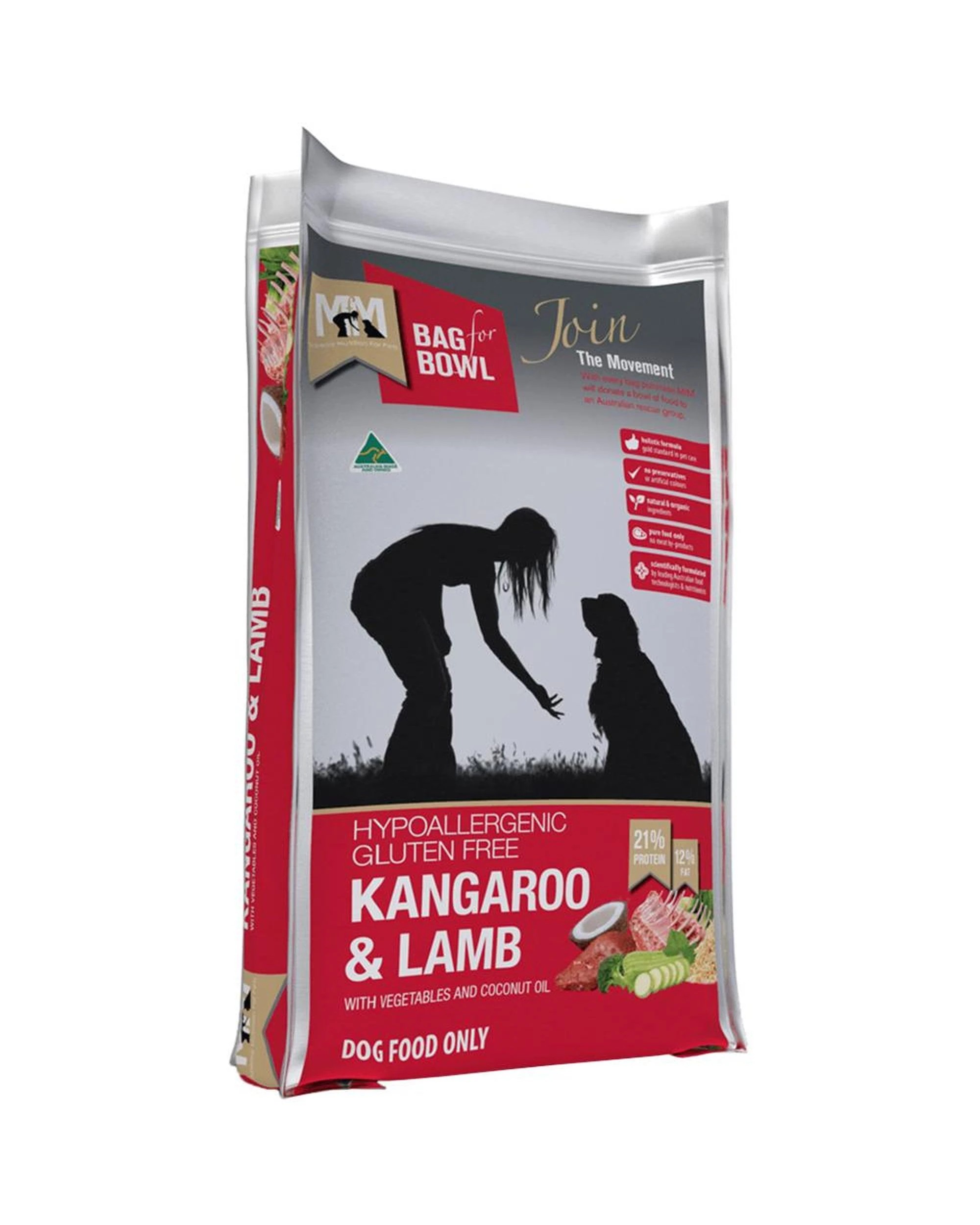 1 MFM Hypoallergenic Gluten Free Kangaroo & Lamb Dog Food 9kg, 1 of 2