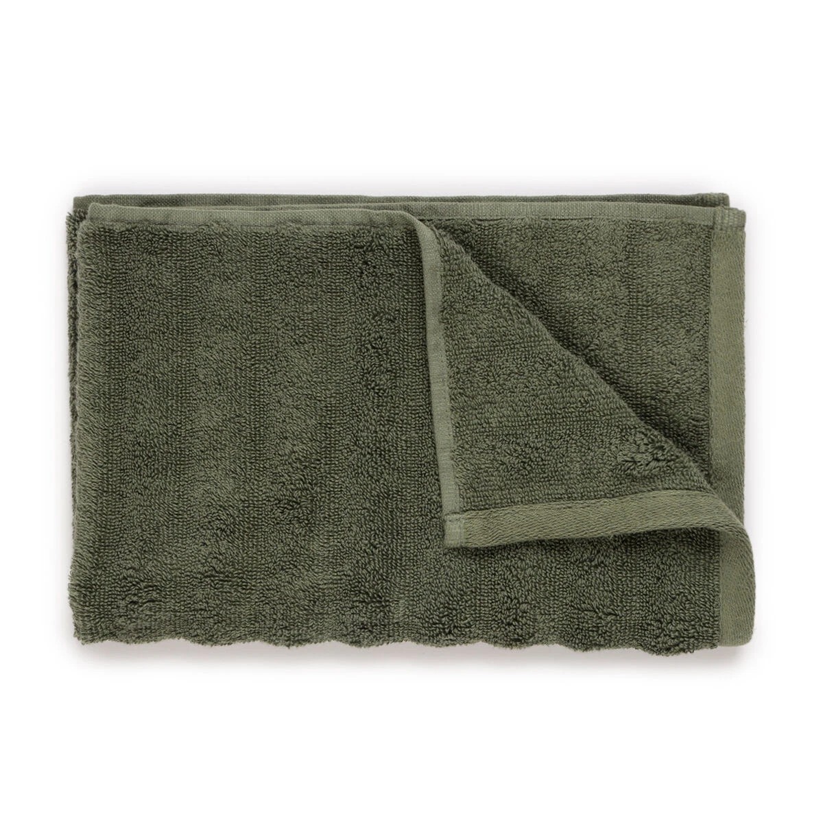 1 Thick Ribbed Australian Cotton Hand Towel - Forest Green, 1 of 5