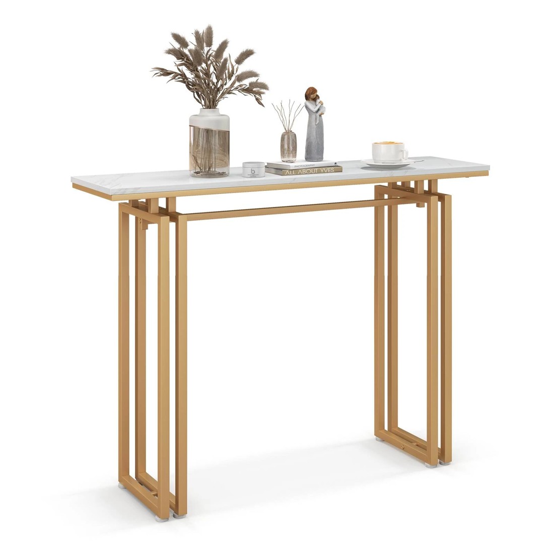 7 Costway Modern Console Table Entryway Display Table, 7 of 8