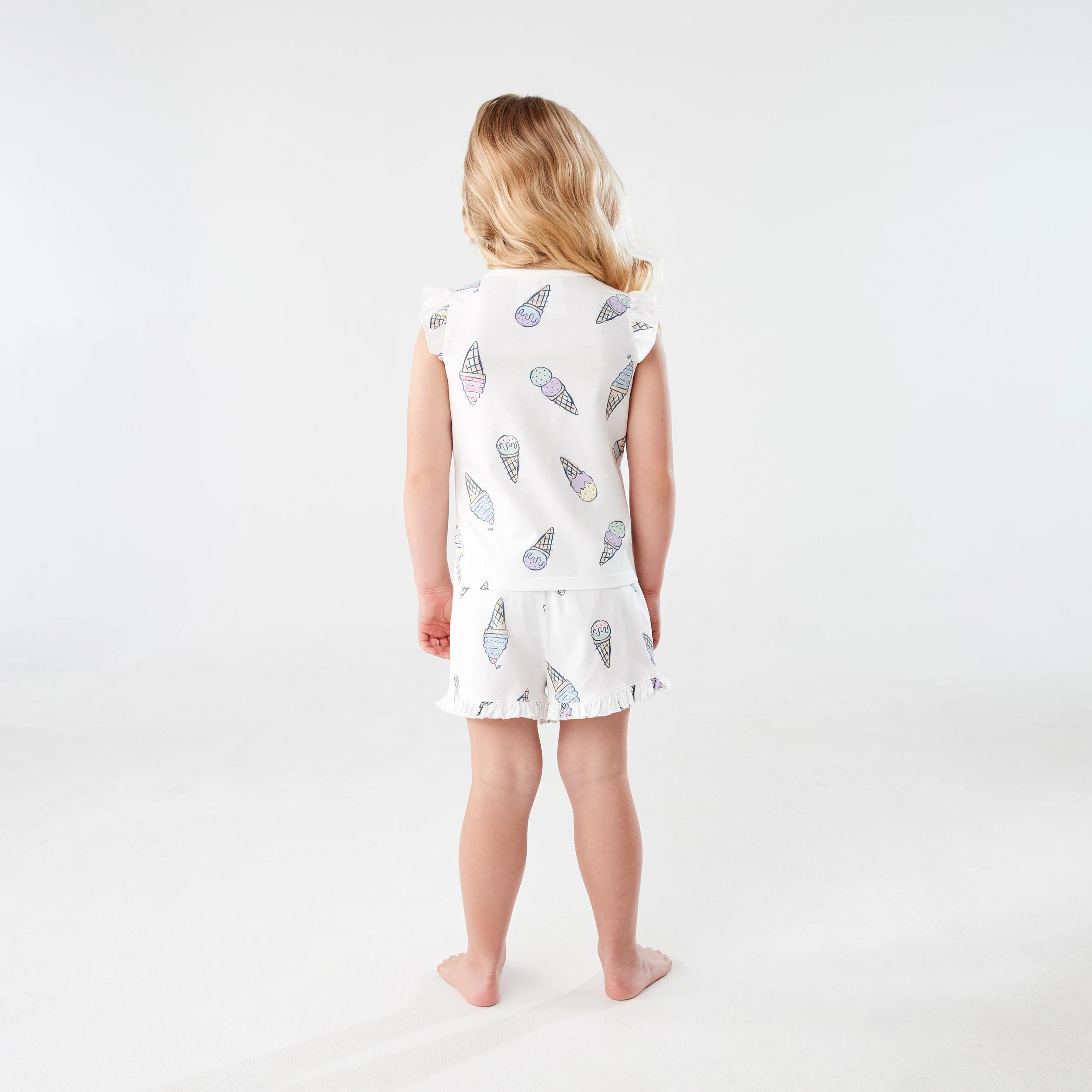 2 Short Sleeve Jersey Pyjama Set ICE CREAMS, 2 of 8