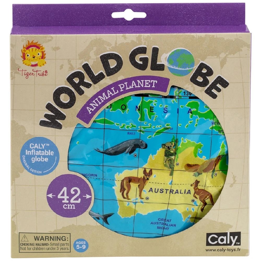 1 Tiger Tribe Inflatable World Globe Animal Planet 42cm, 1 of 4
