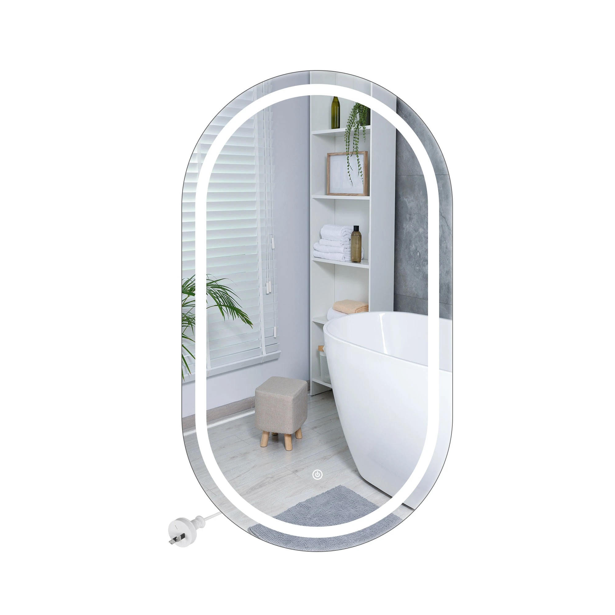 1 Emitto LED Wall Mirror Oval  50x90cm, 1 of 7