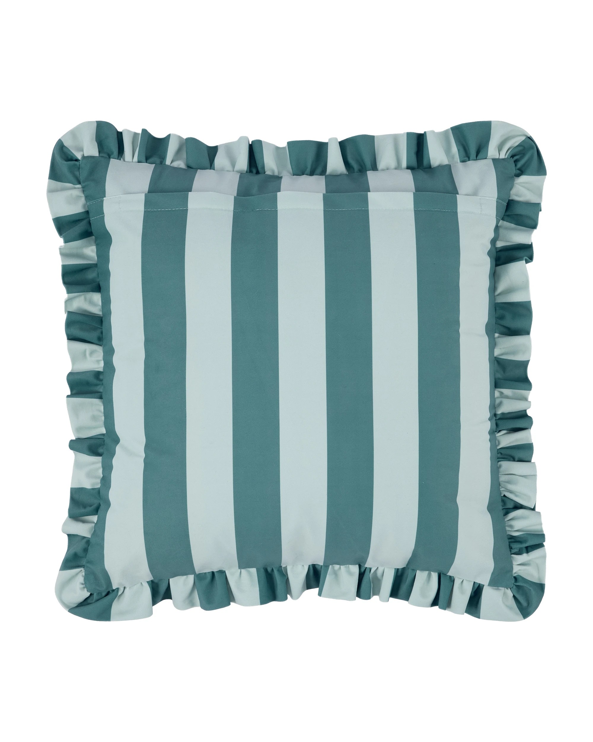 3 50cm Ruffle Cushion - Green, 3 of 4