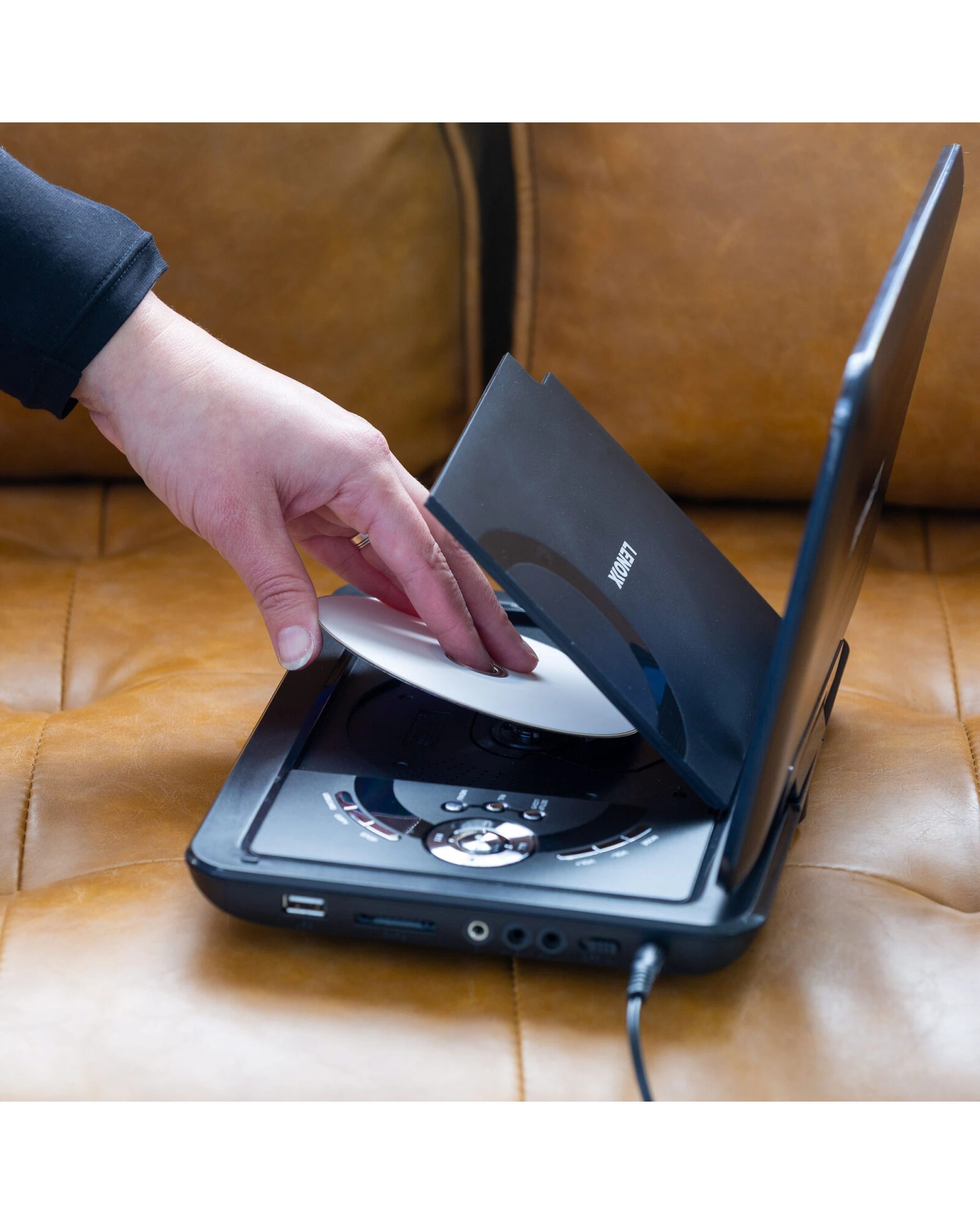 4 Lenoxx 10.1" Portable DVD Player w/ 270-Degrees Swivel-Screen & Rechargeable, 4 of 7