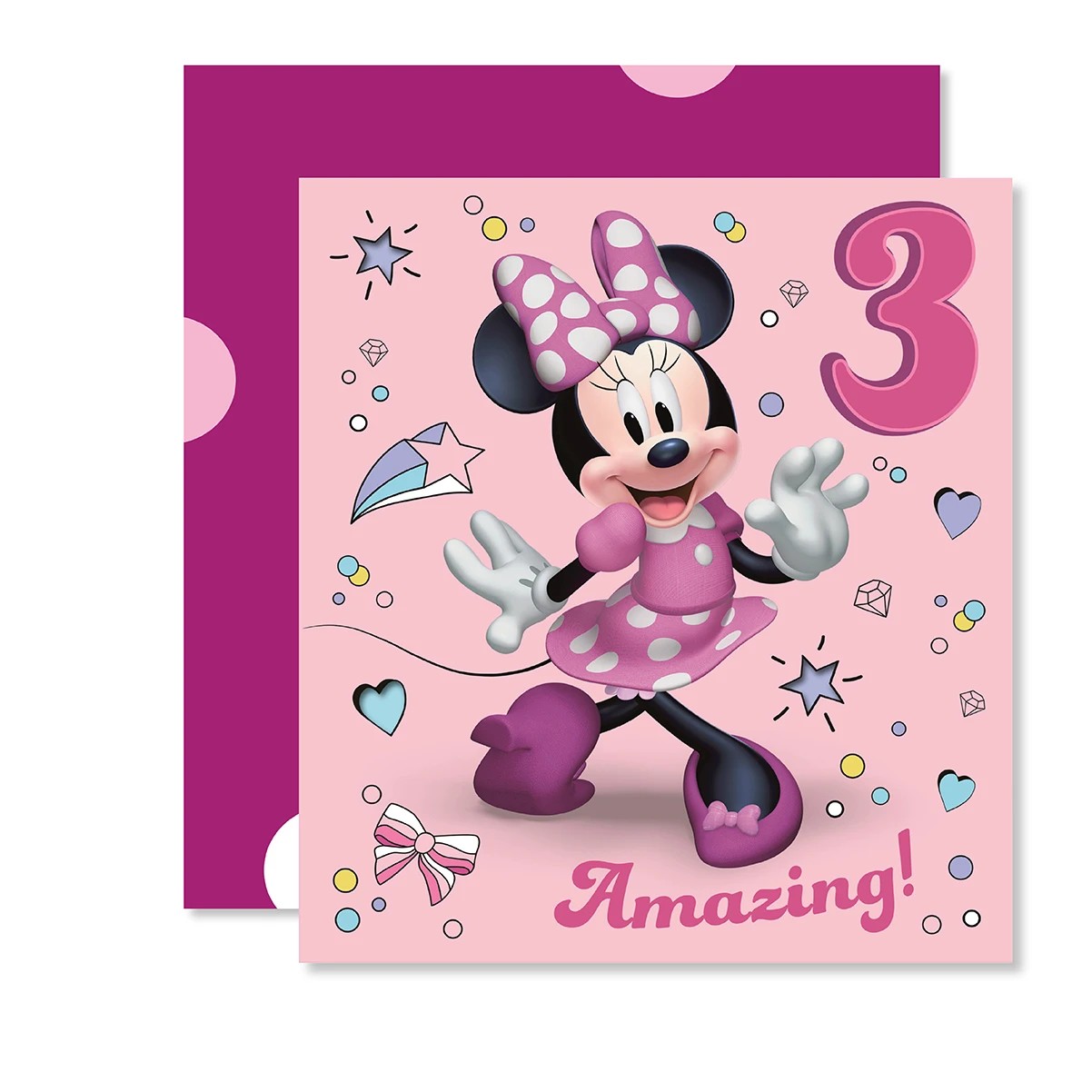 1 Hallmark 3rd Birthday Card - Minnie Mouse, 1 of 3