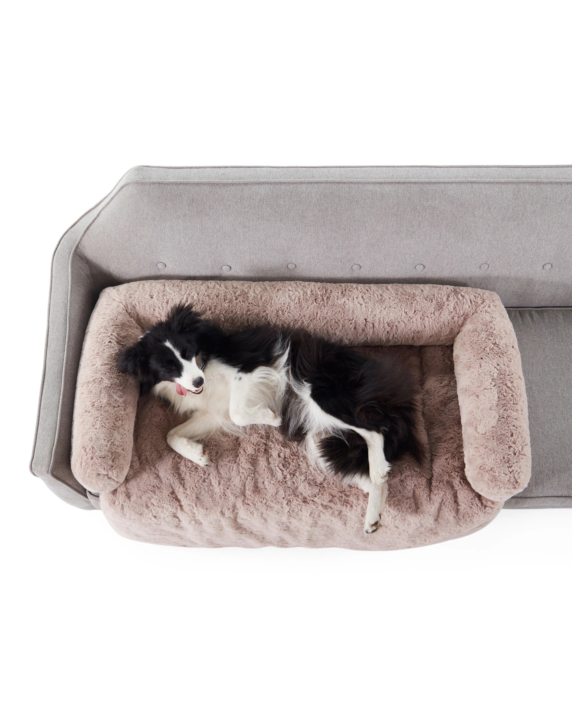 4 Charlie's VIP Lush Faux Fur Bolster Sofa Protector Calming Dog Bed Large - Natural, 4 of 8