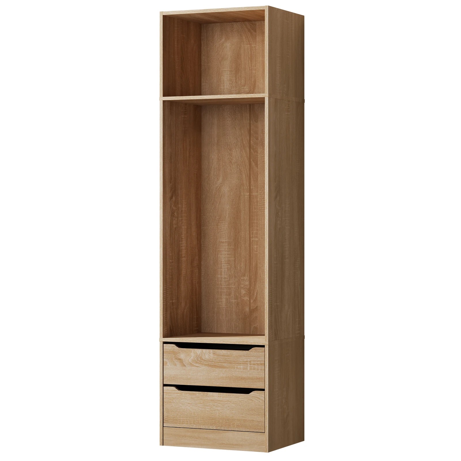 1 Alfordson Chest of 2 Drawers Office Storage Cabinet Tallboy Bedroom - Oak, 1 of 10