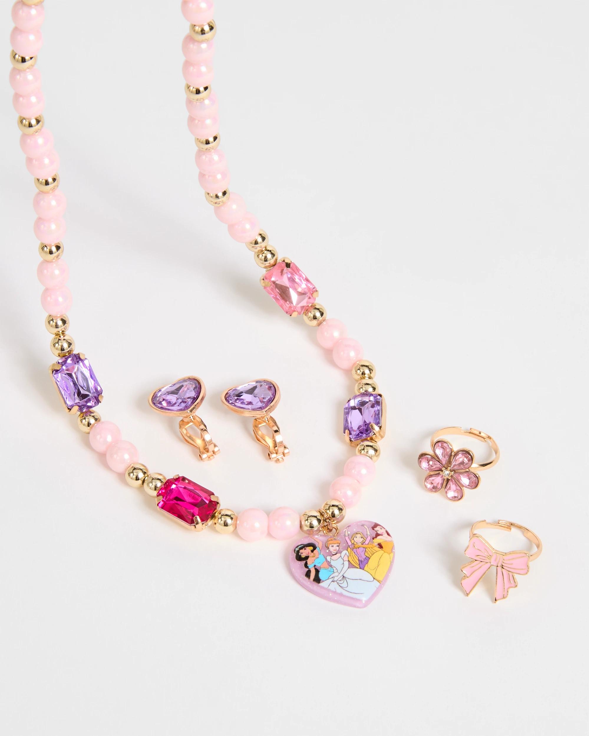 2 Disney Princess Beaded Jewellery Set PINK, 2 of 3