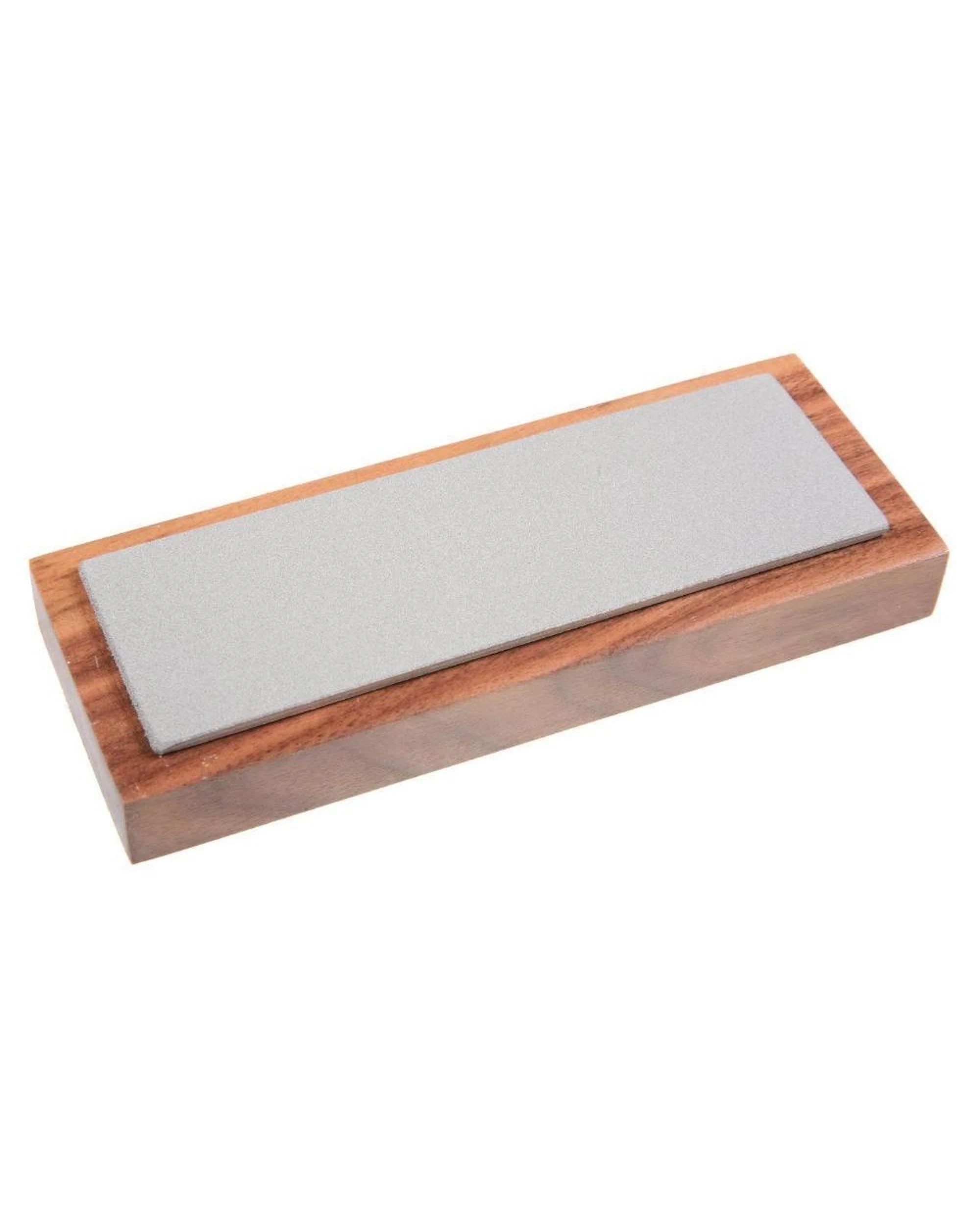 1 Eze Lap Bench Stone  2 x 6" Fine Stone Sharpener Walnut Pedestal 62F, 1 of 1