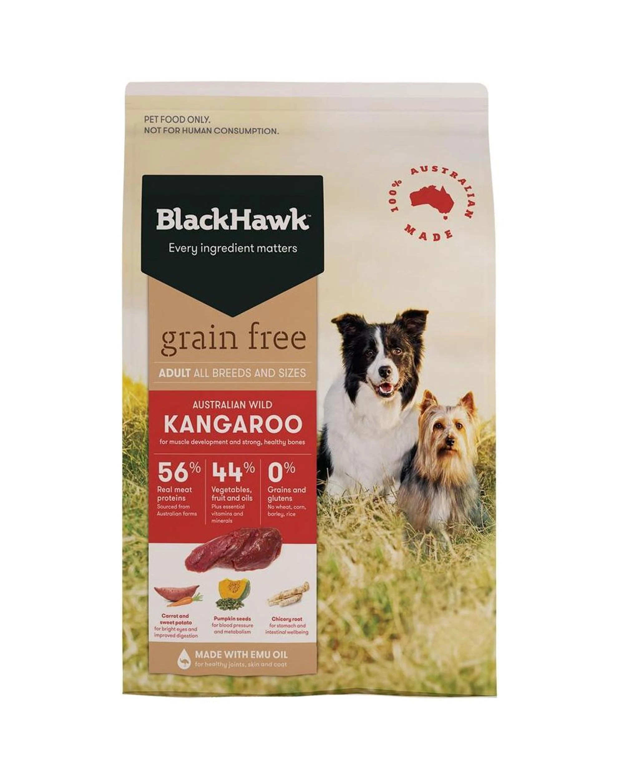 1 Black Hawk Adult All Breeds Grain Free Dog Food Kangaroo 2.5kg, 1 of 1