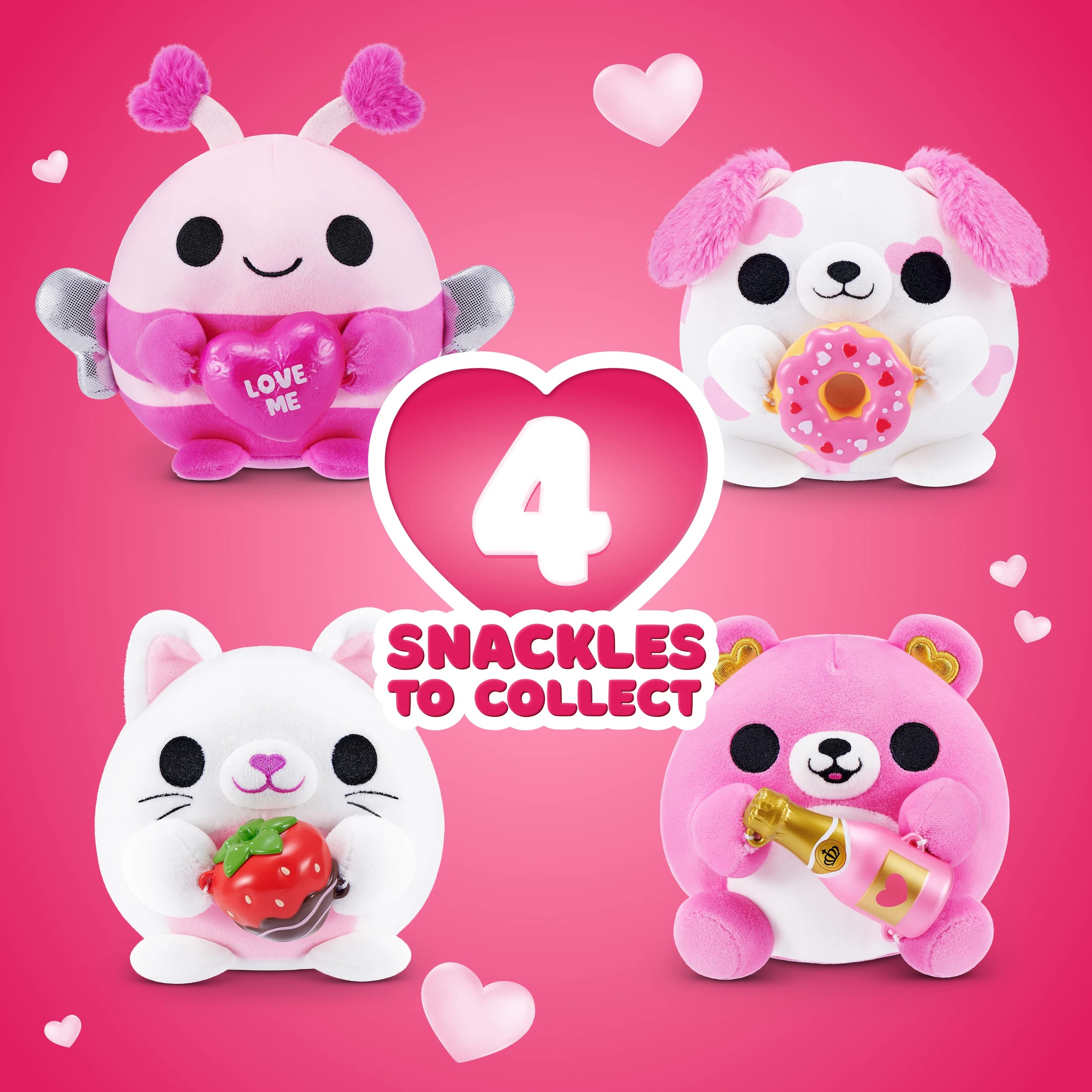 8 12cm Snackles Valentines Edition Plush by ZURU - Assorted, 8 of 10