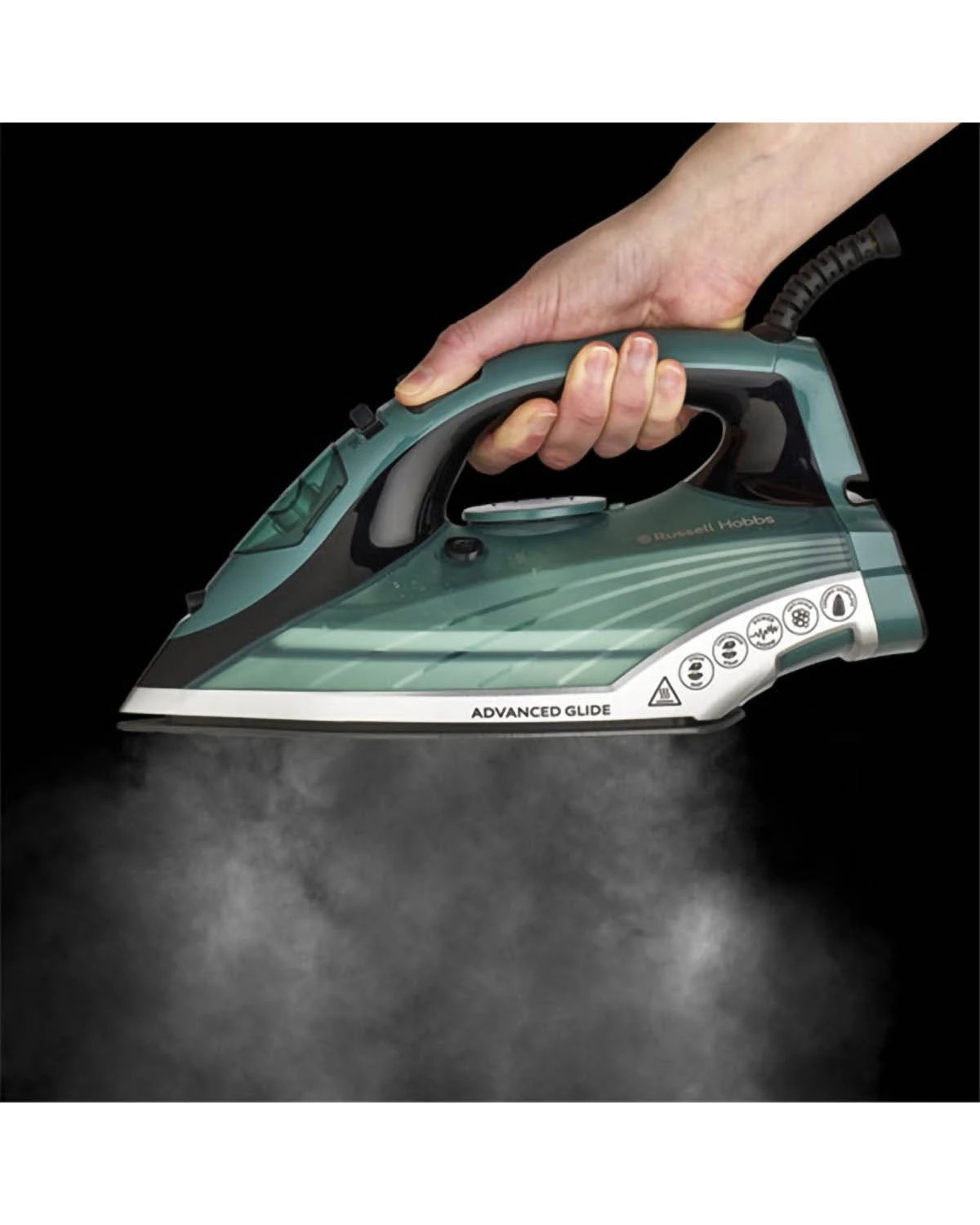 7 Russell Hobbs Rhc280 Advanced Glide 330ml/2400w Ceramic Iron Clothes/garment
 - Green, 7 of 7