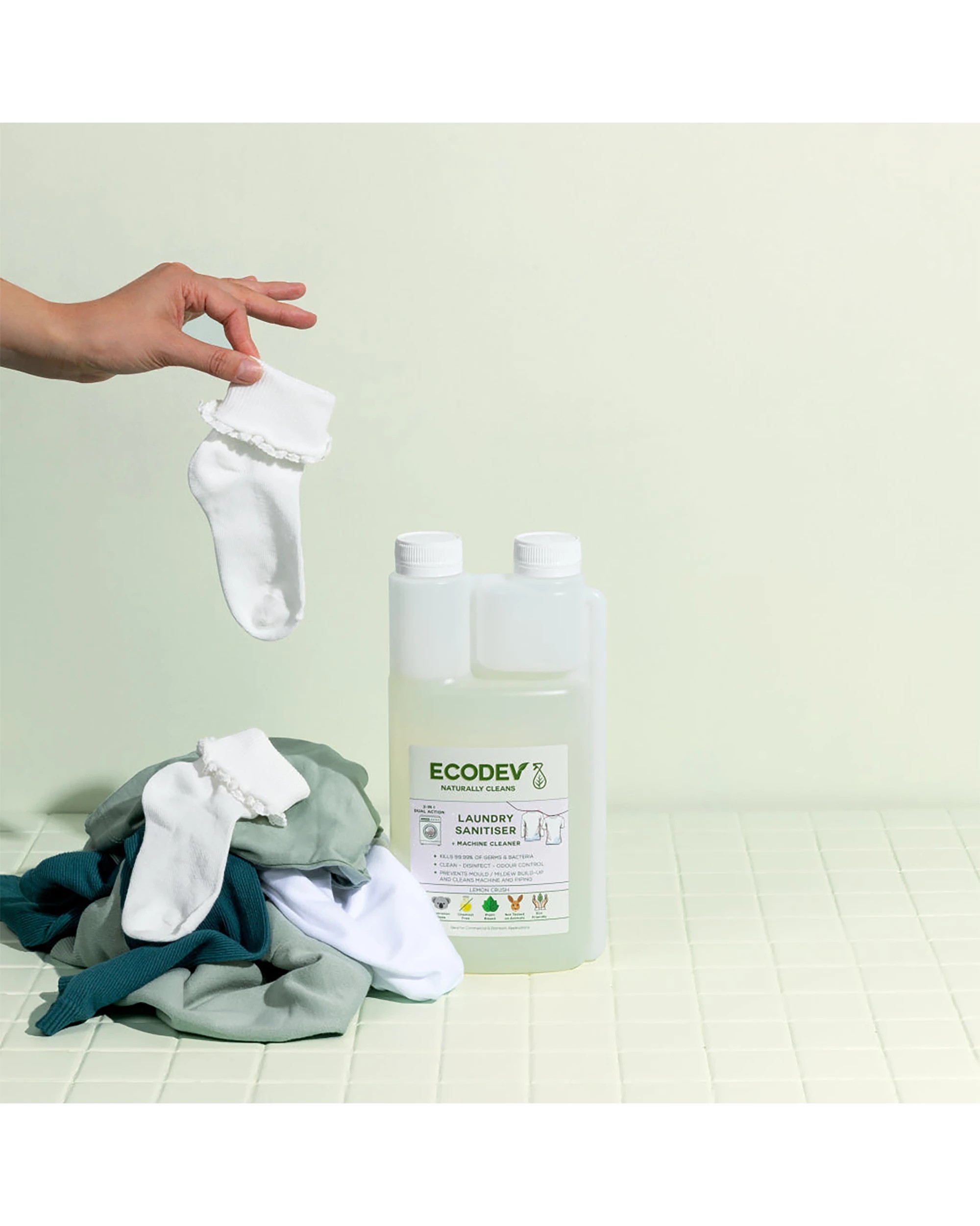 1 Ecodev Laundry Sanitiser Protectant Kills Germs Mould Prevention 1L, 1 of 1