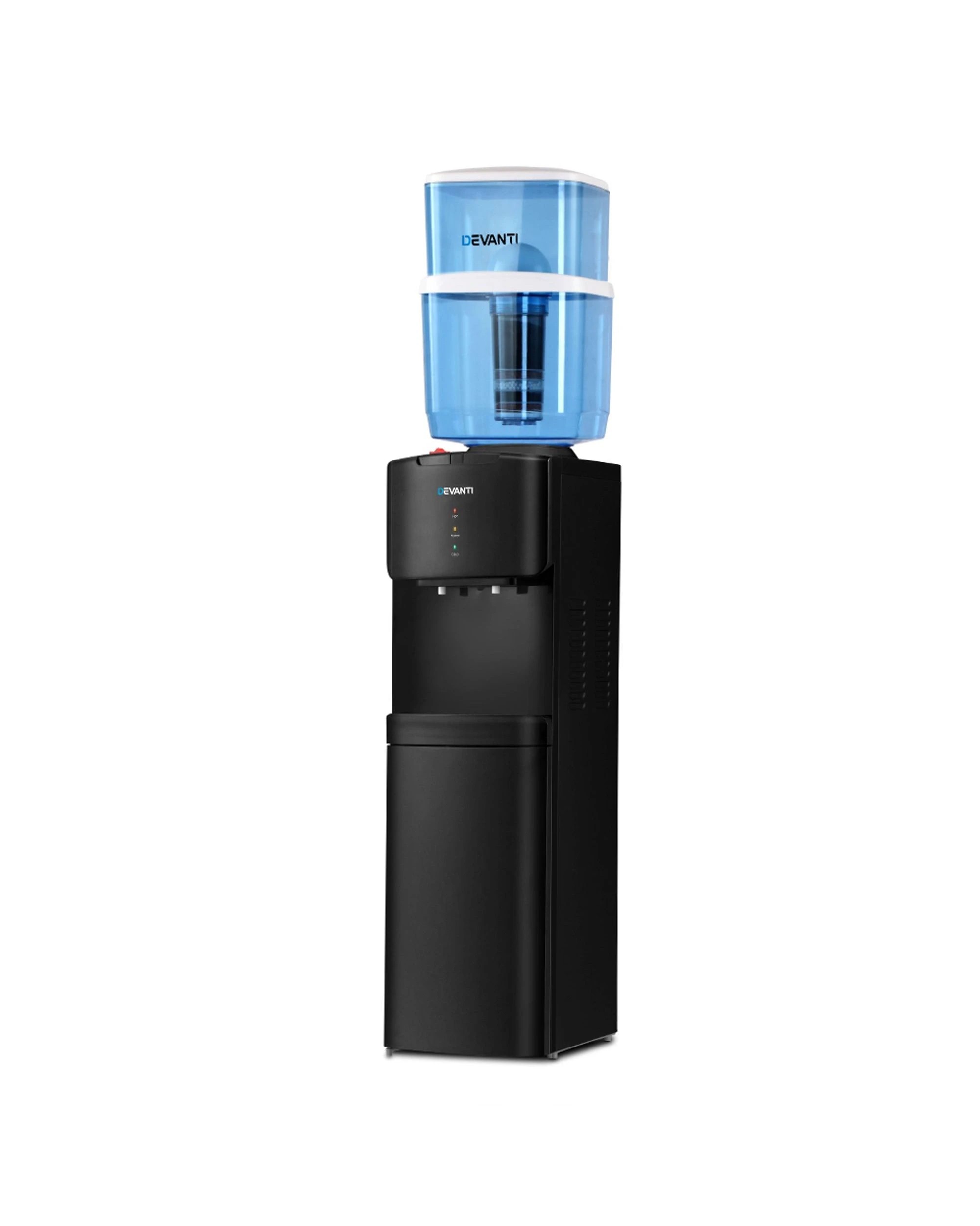 1 Devanti Water Cooler Dispenser Stand 22l Bottle Black W/2 Filter
 - Black, 1 of 3